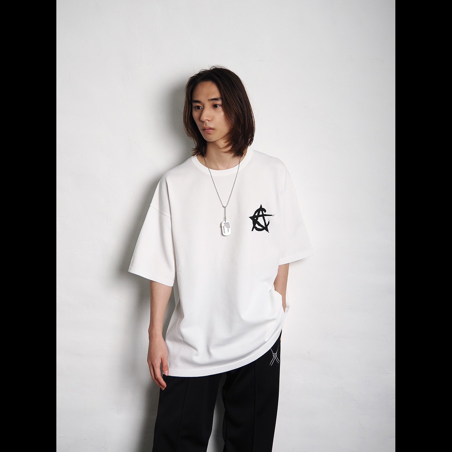 CIRCLE EVA Knit T-ShirtWHITE