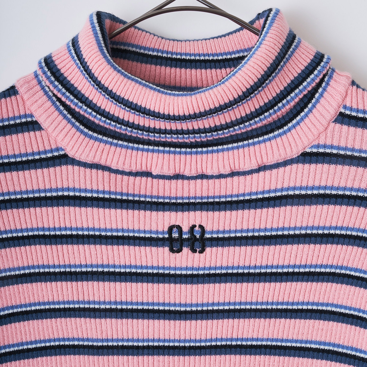 Multi Border EVA Knit by naokitomizuka（PINK(08)）