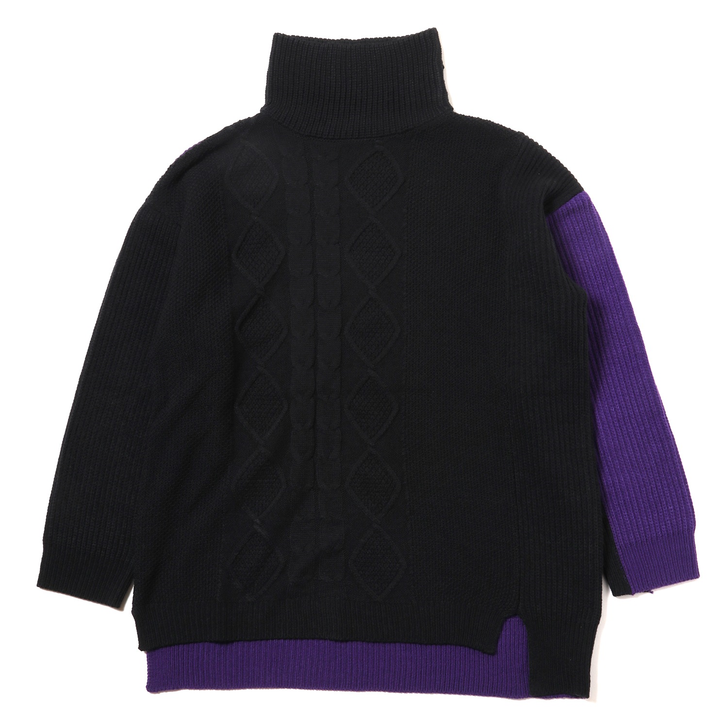 EVANGELION Panel Turtleneck Knit (BLACK(EVA-01))
