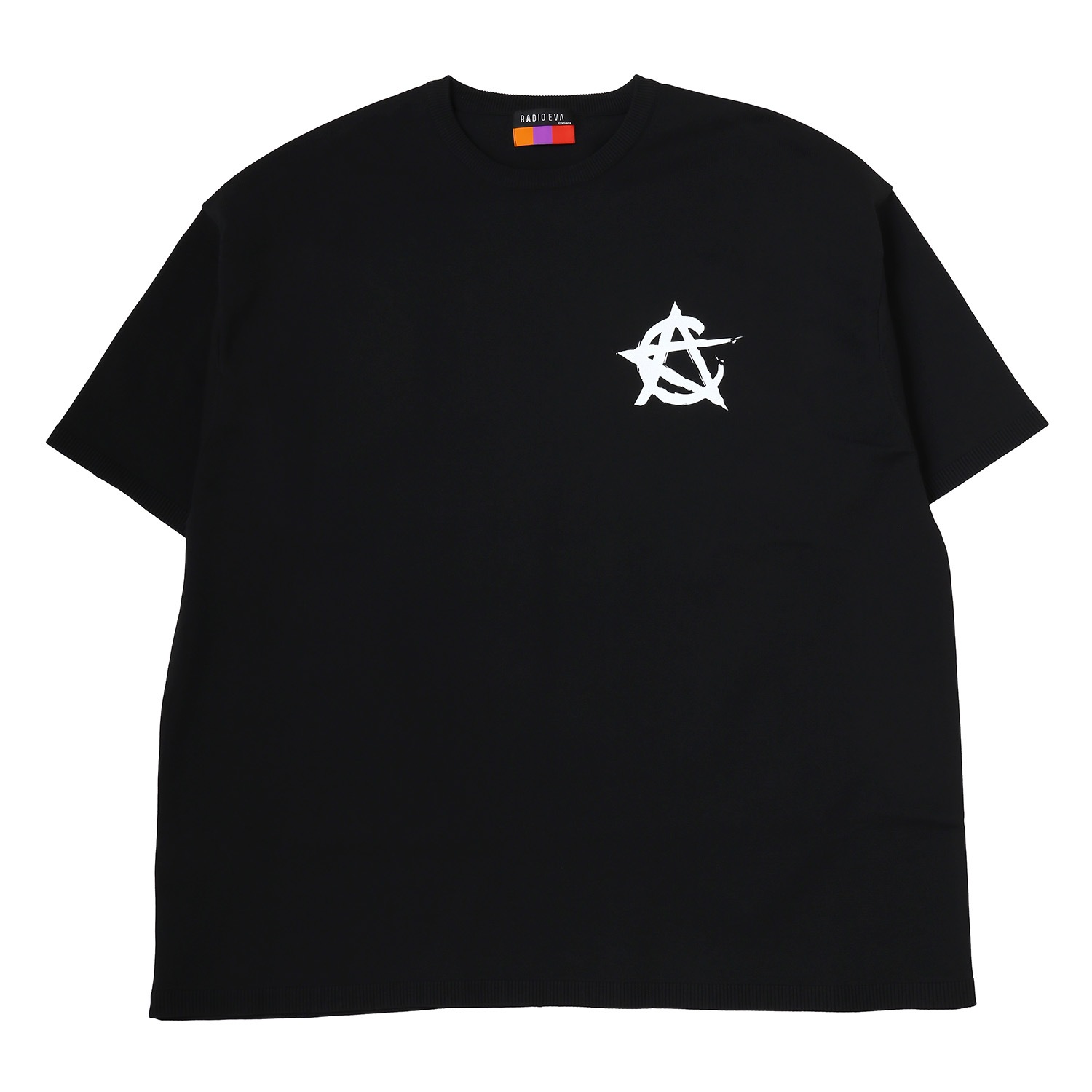 CIRCLE EVA Knit T-ShirtBLACK