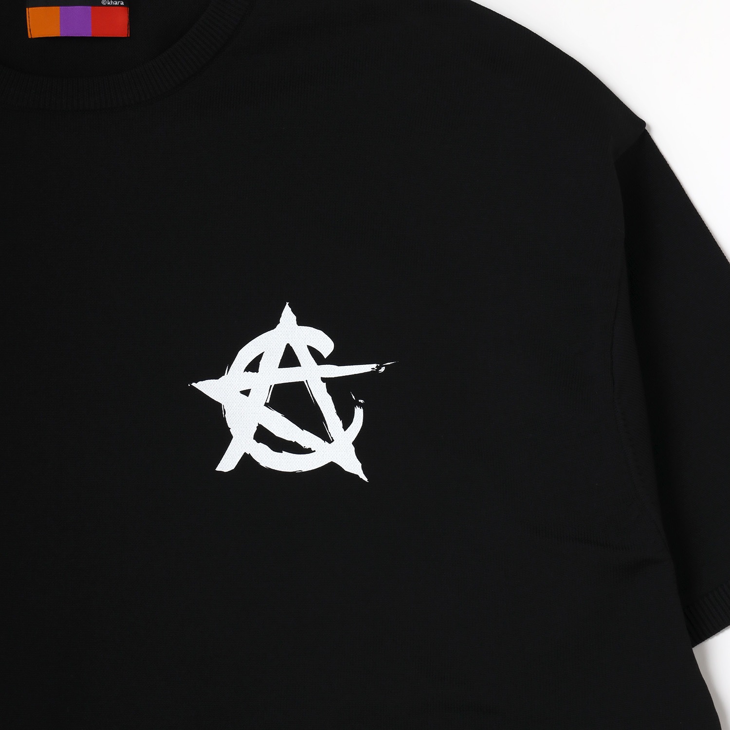 CIRCLE EVA Knit T-ShirtBLACK