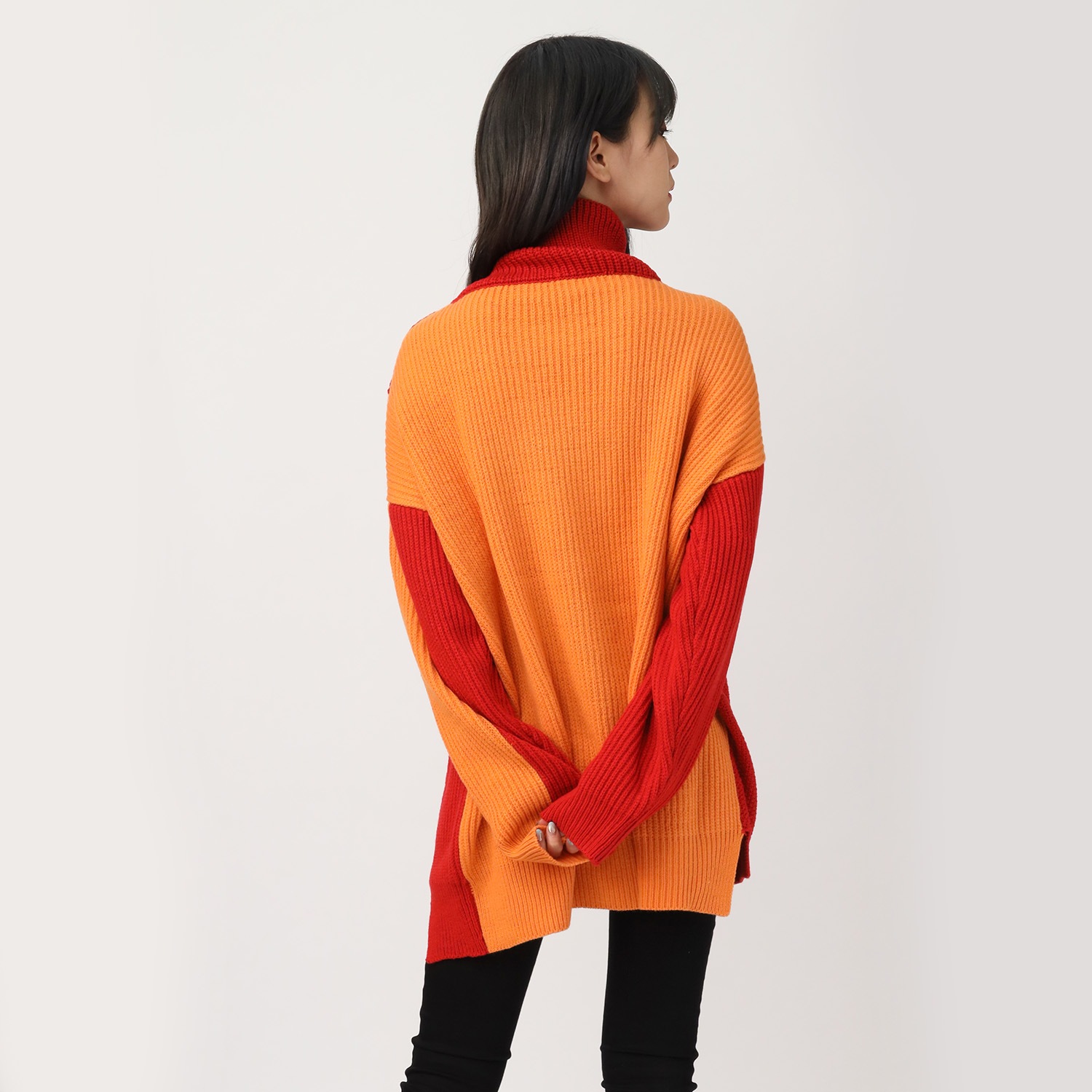 EVANGELION Panel Turtleneck Knit (RED(ASUKA))
