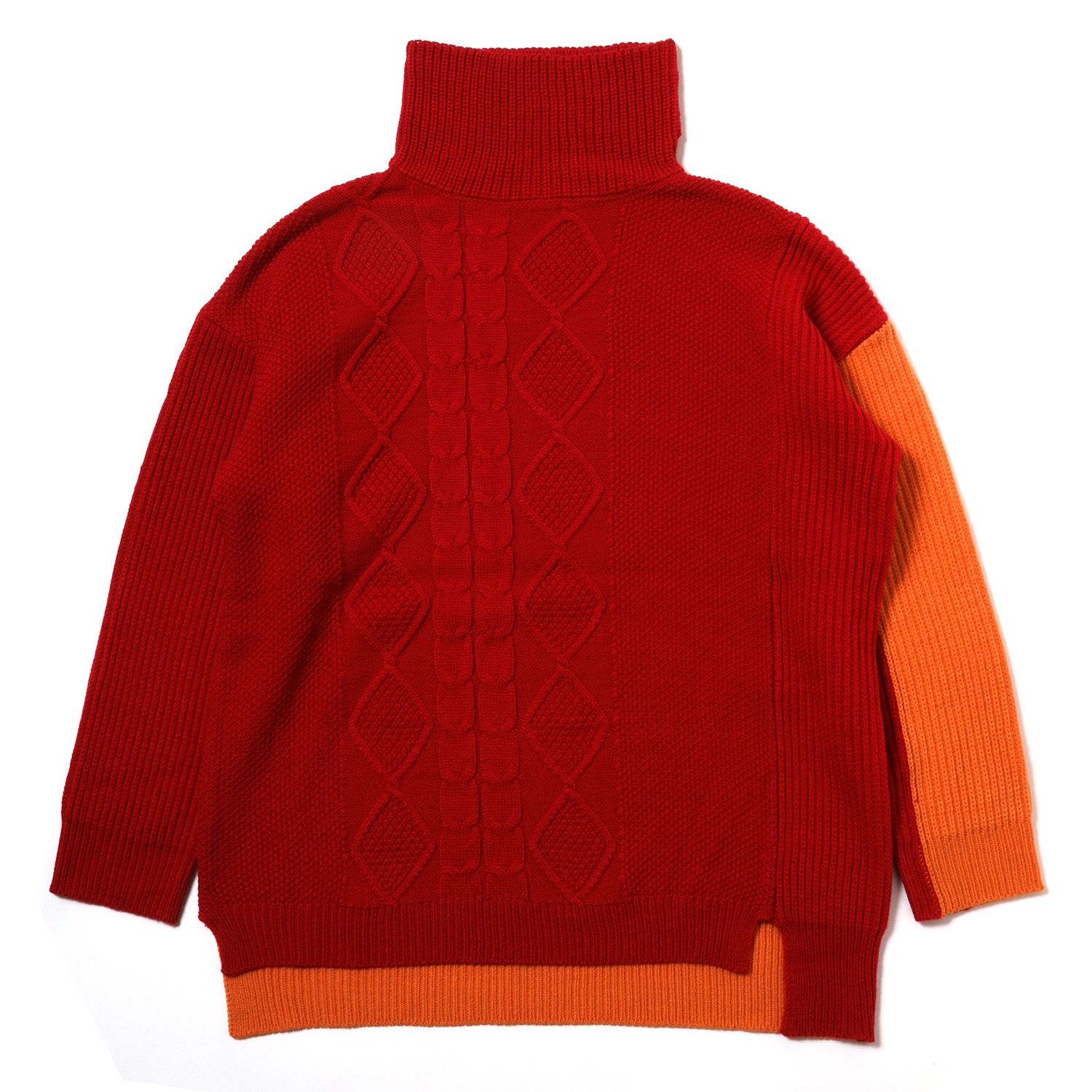 EVANGELION Panel Turtleneck Knit (RED(ASUKA))