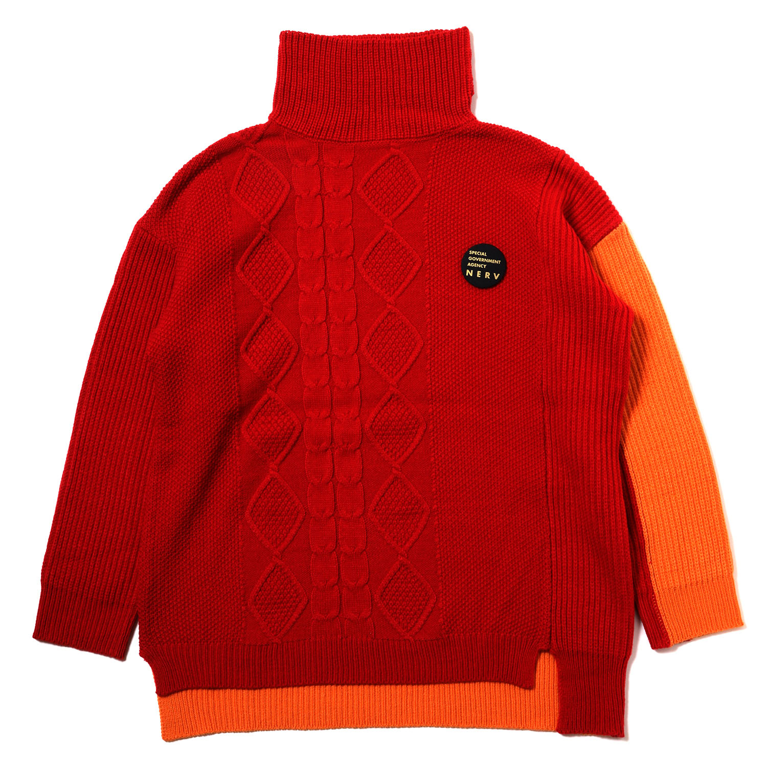 EVANGELION Panel Turtleneck Knit (RED(ASUKA))