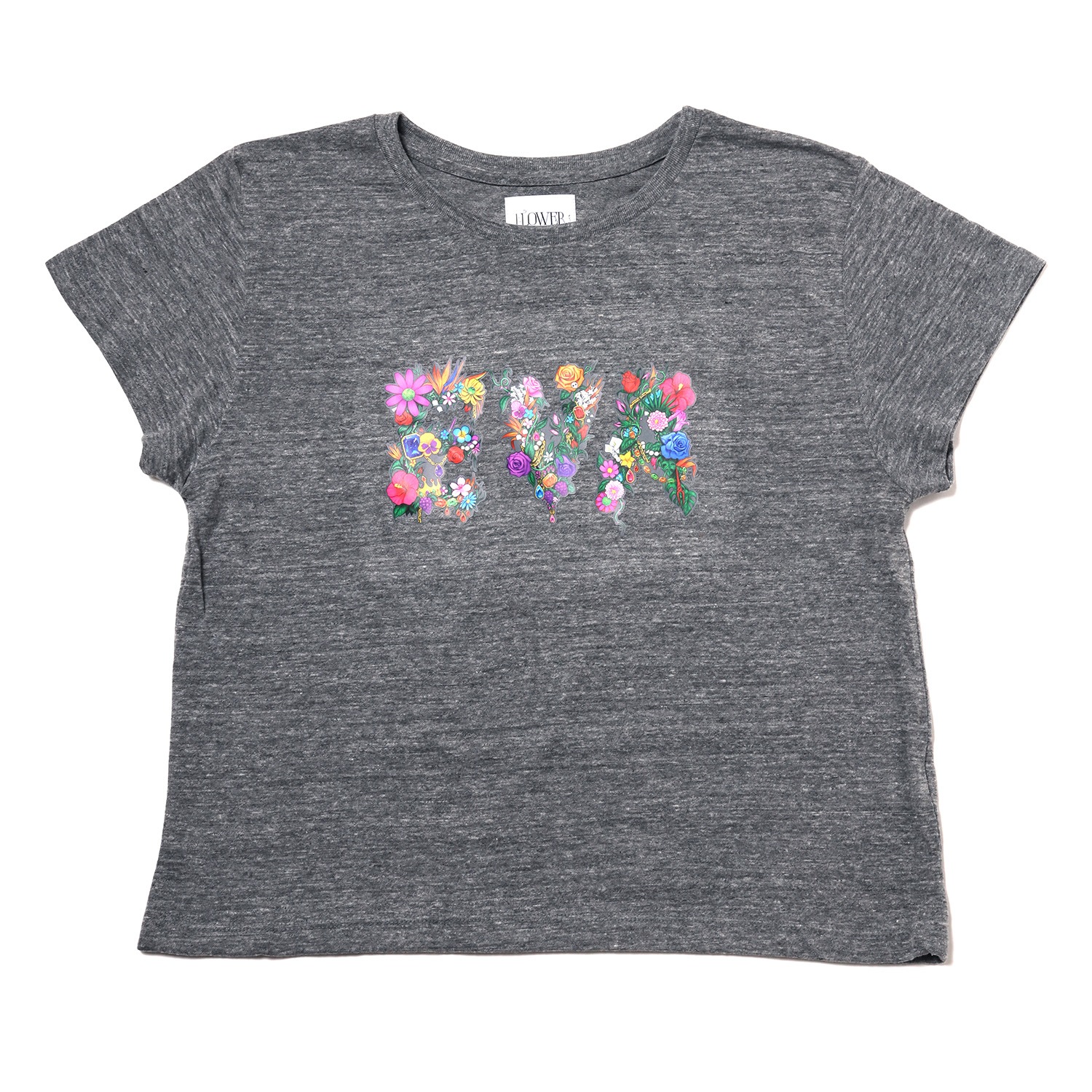 EVA Jewel & Flower T-Shirt (GRAY)