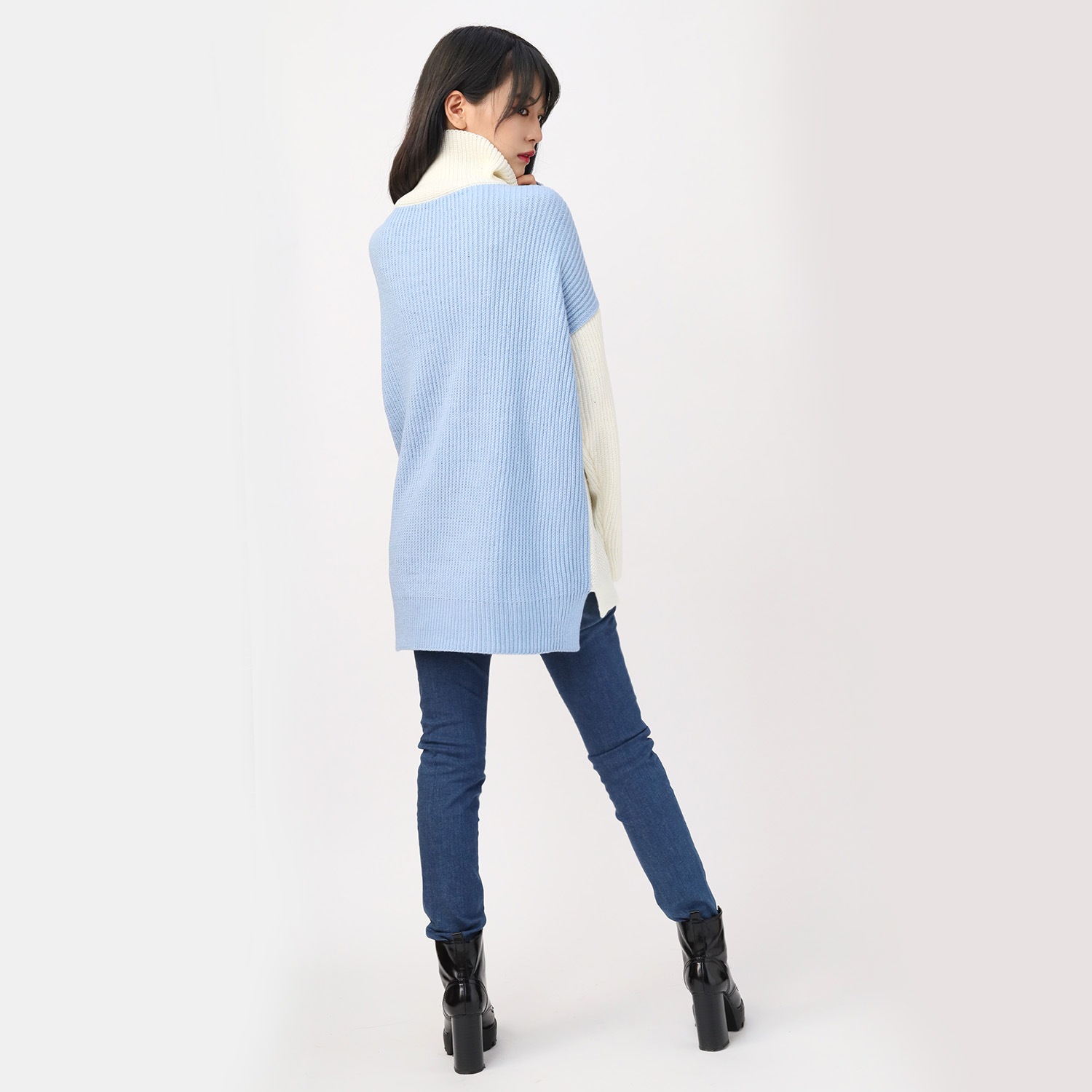 EVANGELION Panel Turtleneck Knit (WHITE(REI))