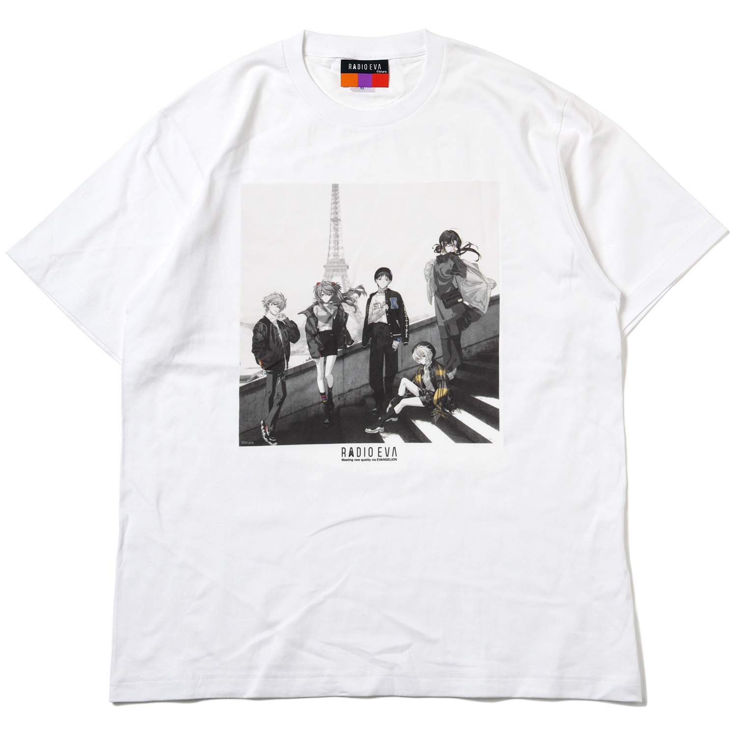 RADIO EVA Illustration T-Shirt γ (Mai Yoneyama) (WHITE(MONO))