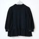 Half Zip Shiny Blouse by naokitomizuka（BLACK）