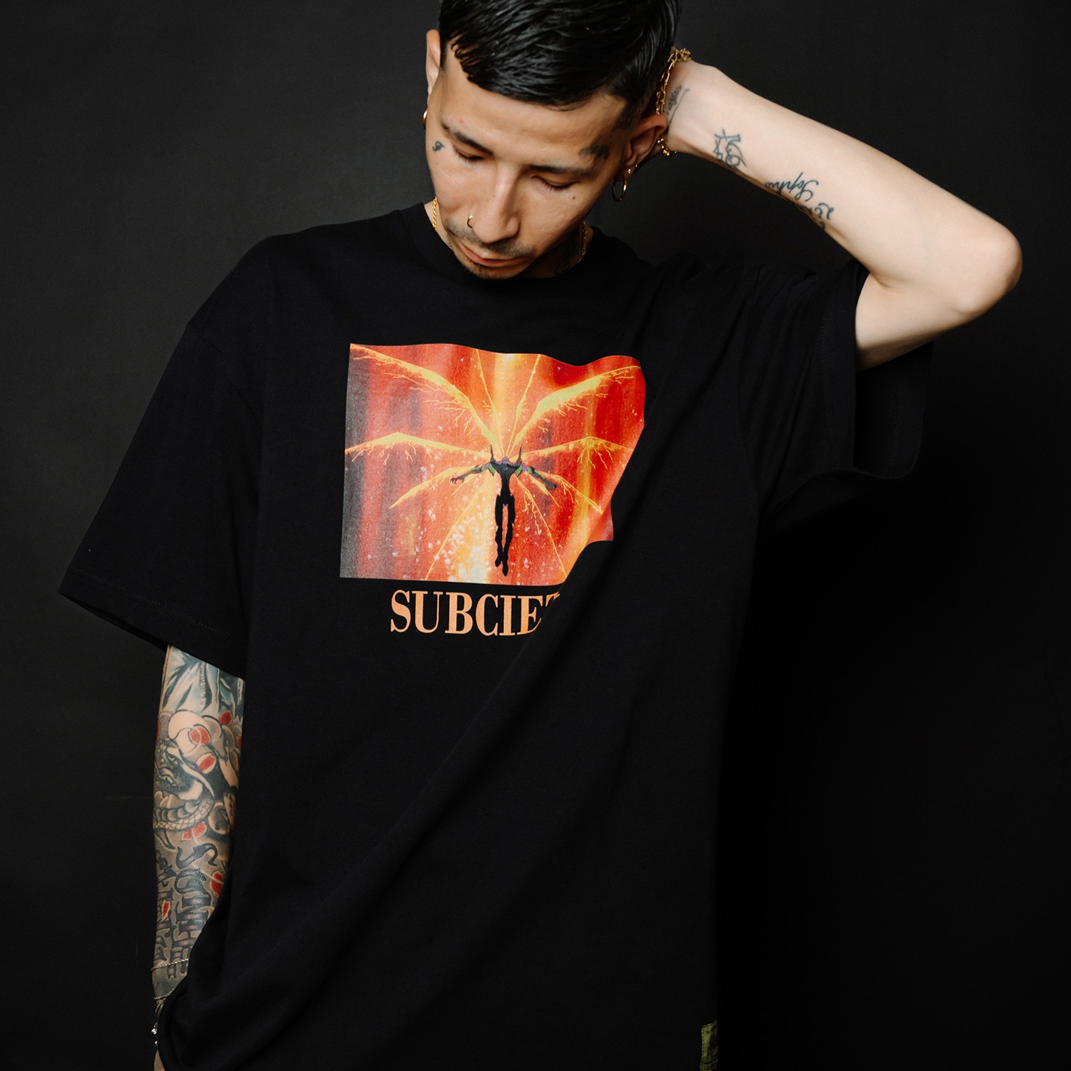 DISC6 （EVA-01 TEST TYPE）TEE by Subciety（BLACK）