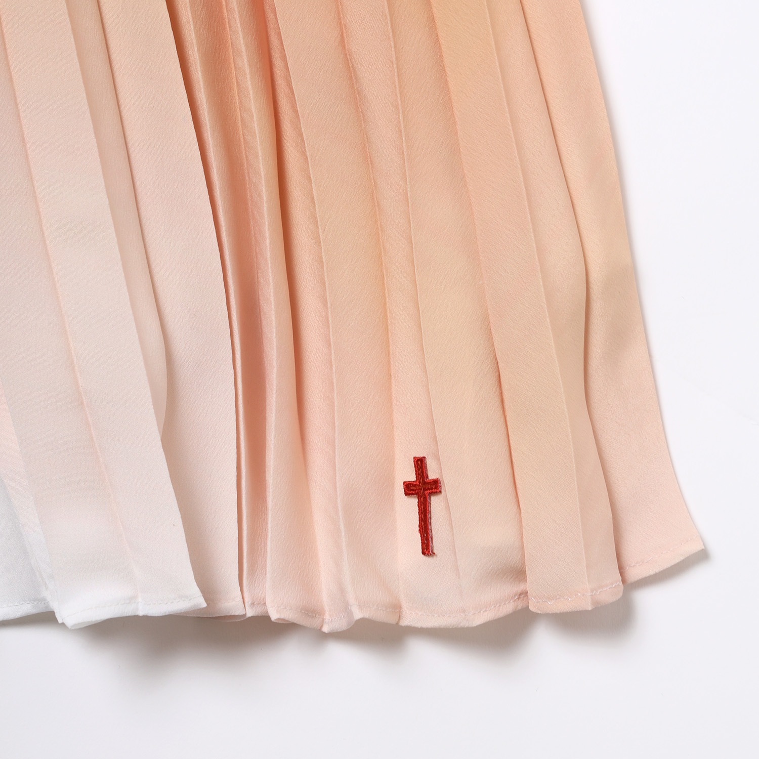 The Beach Gradation Pleated Skirt (ORANGE)