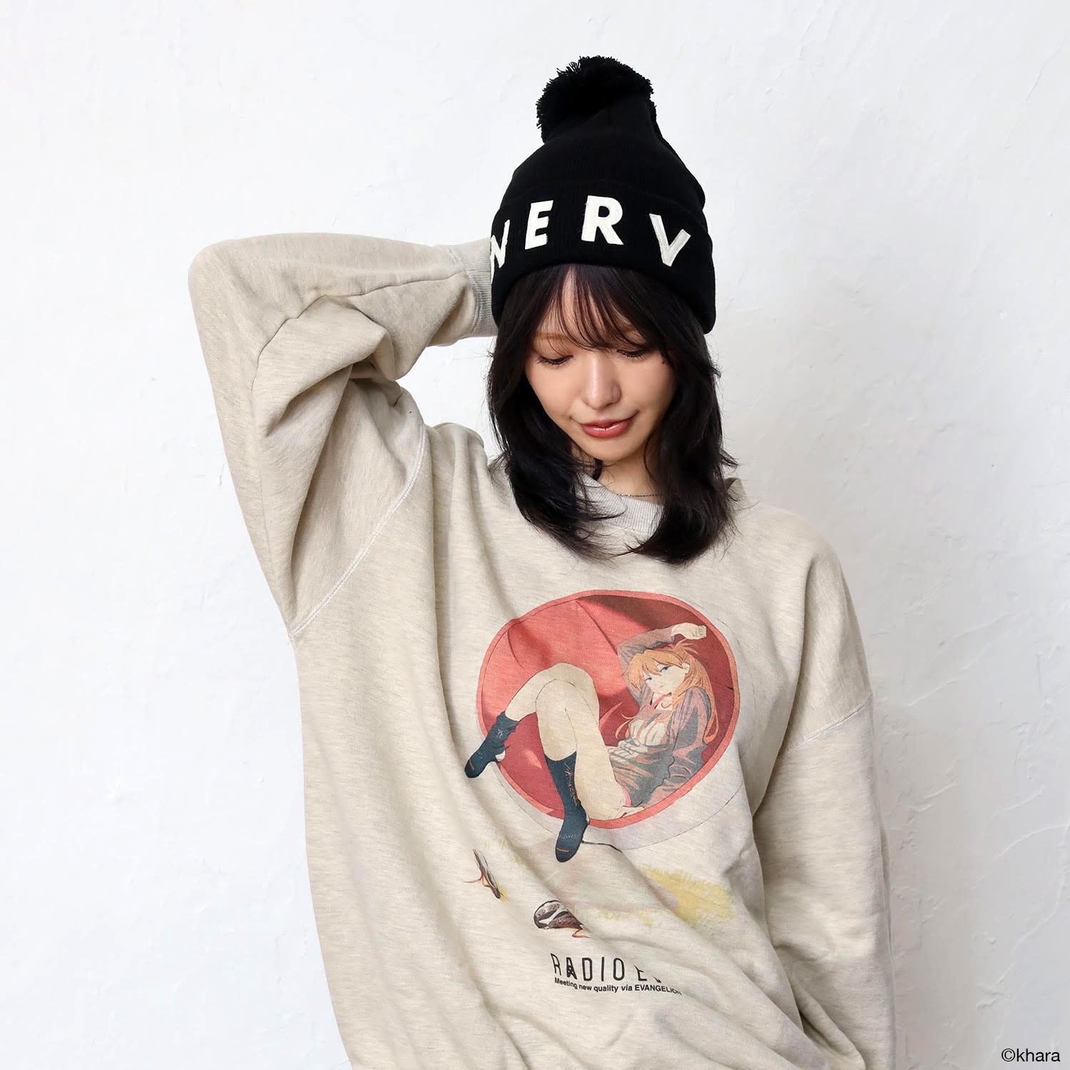 NERV BONBON KNIT CAP（BLACK×WHITE）