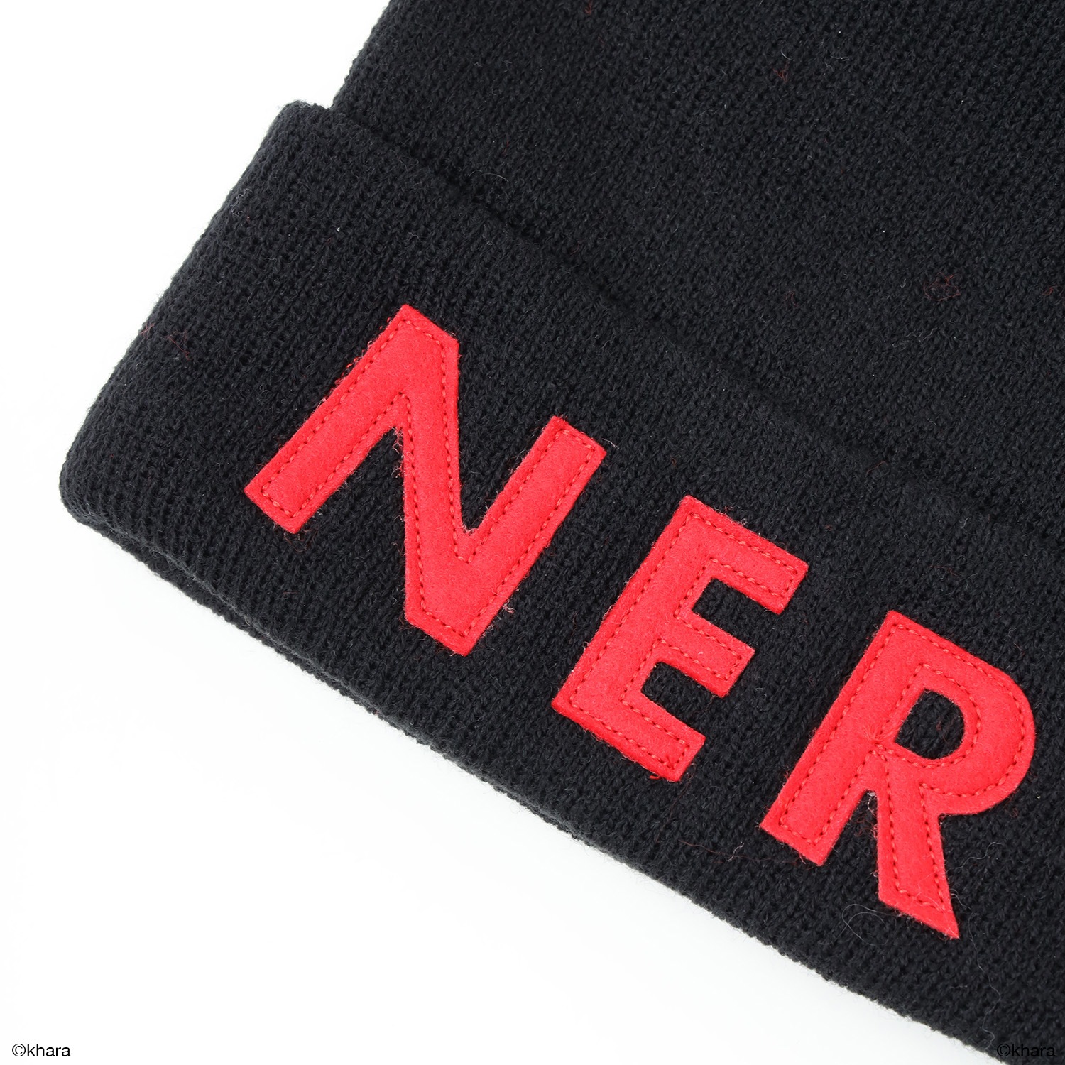NERV BONBON KNIT CAP（BLACK×RED）