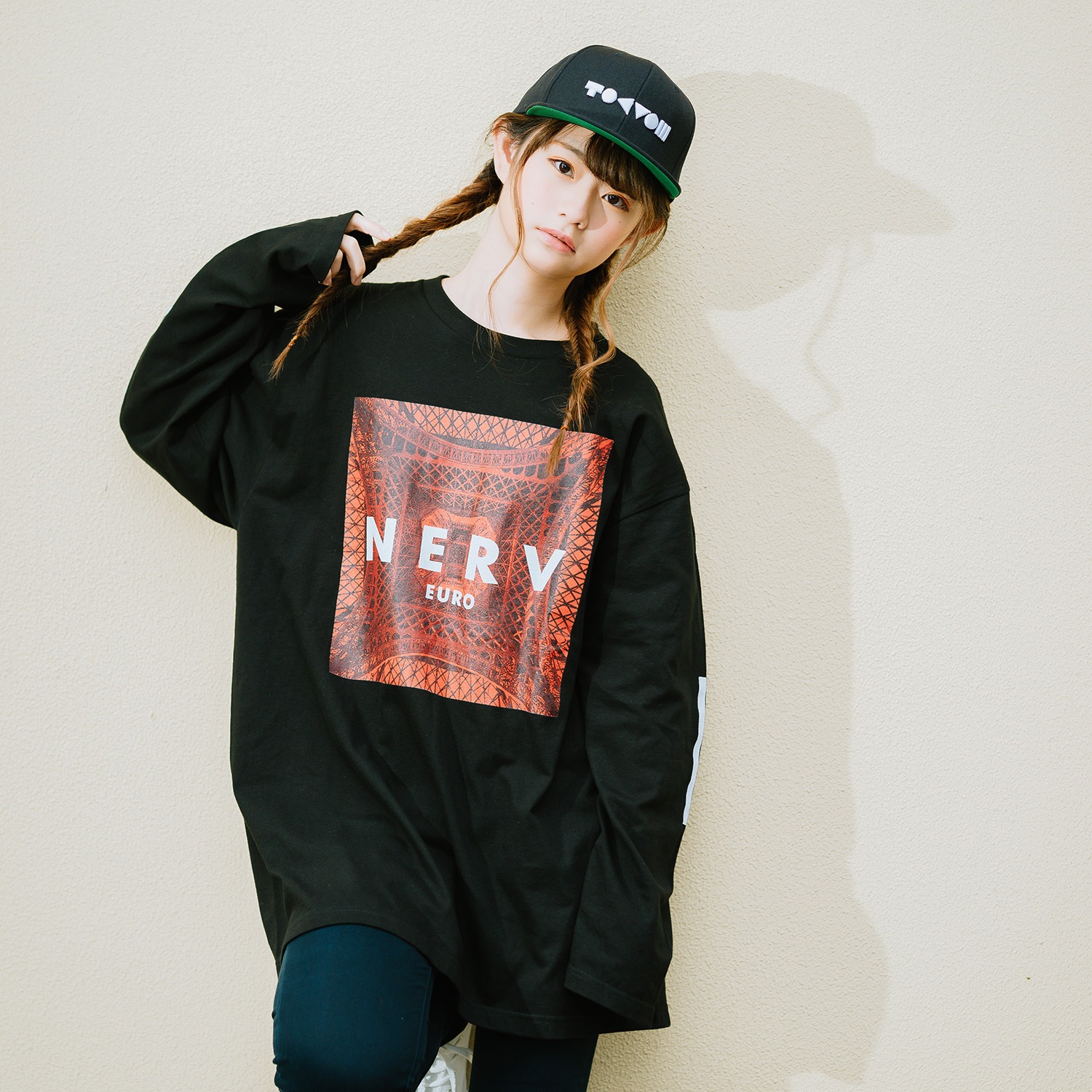EURO NERV BOX LOGO Cutsew (ブラック)