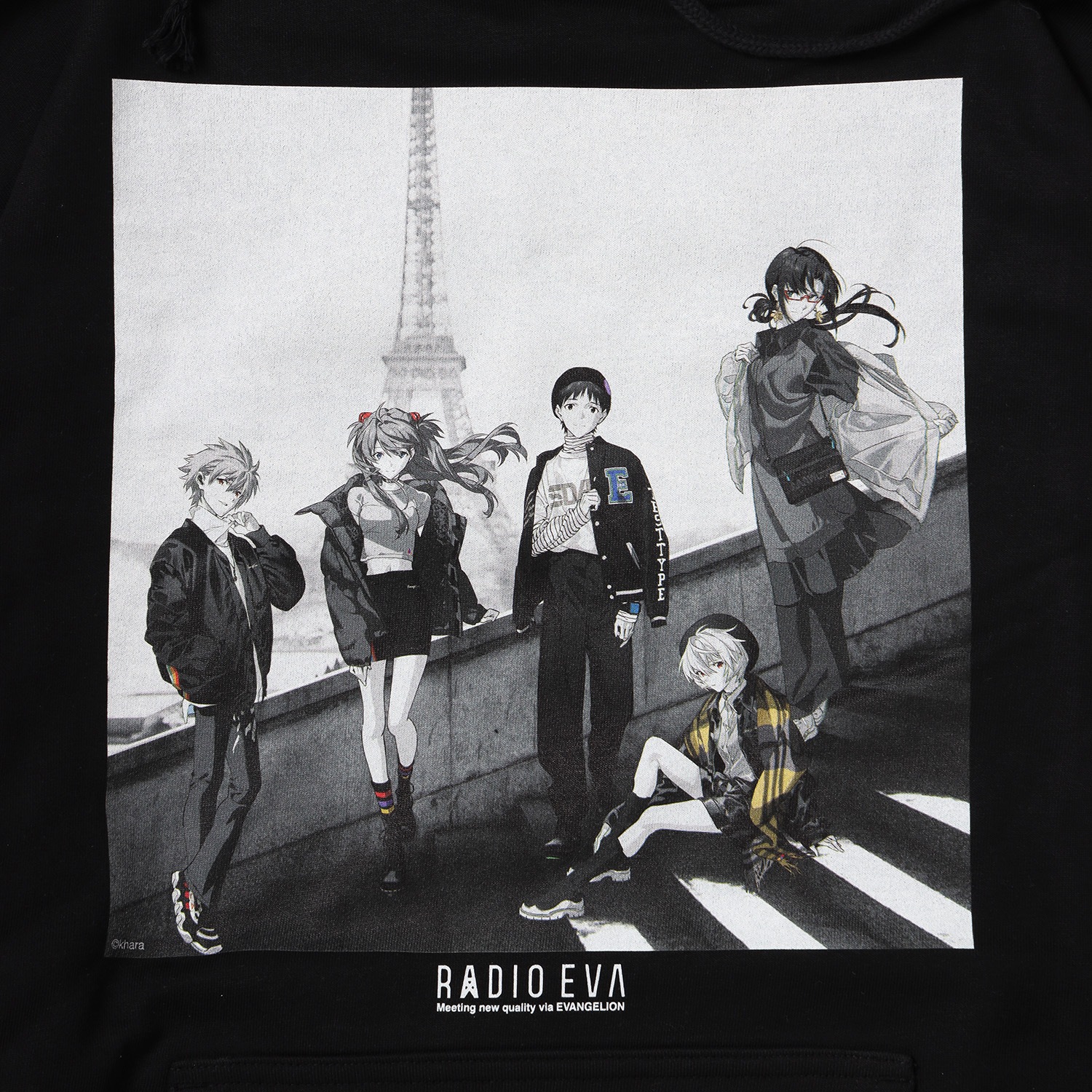 RADIO EVA Illustration Parka γ (Mai Yoneyama) (BLACK(MONO))