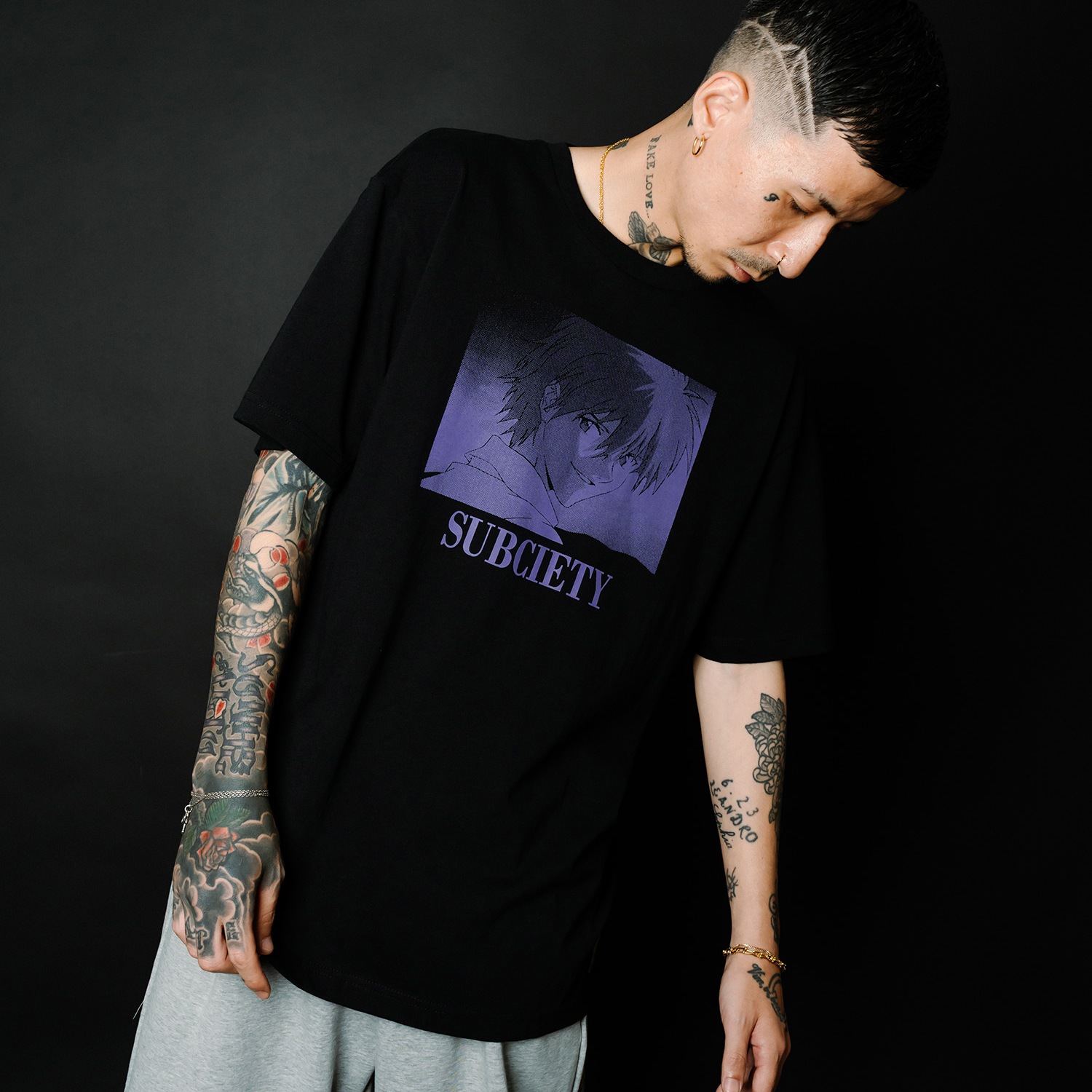 DISC9 （KAWORU）TEE by Subciety（BLACK）