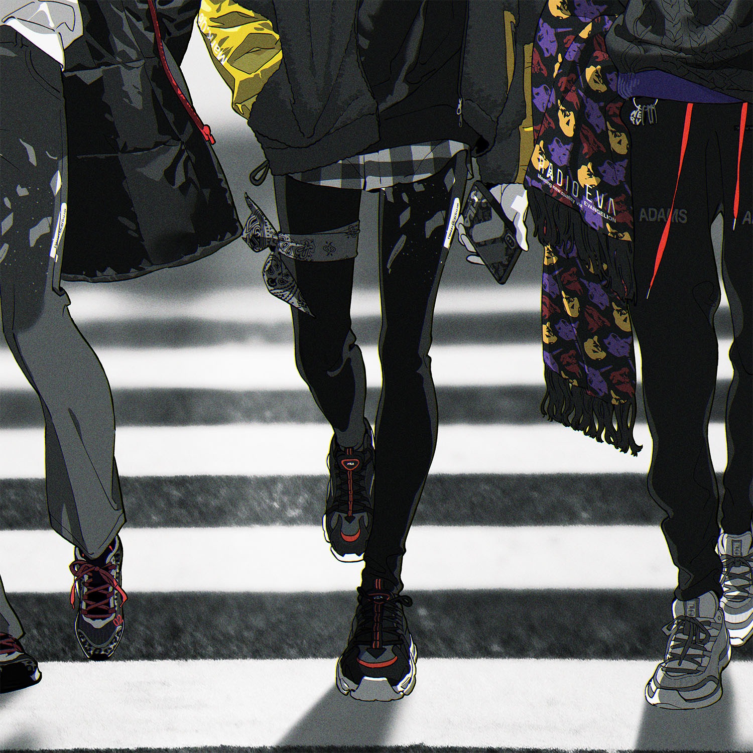 EVA-01 PAISLEYS BANDANA (WHITE)