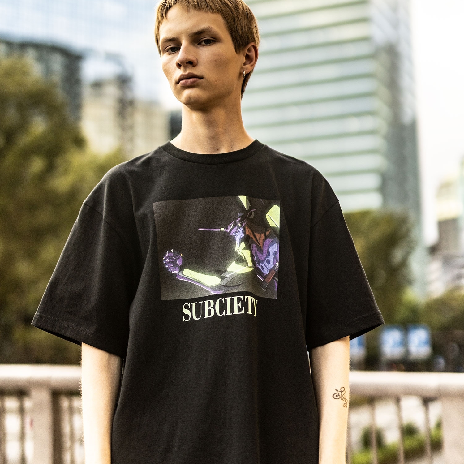 DISC10 （EVA-01 TEST TYPE & KAWORU）TEE by Subciety（BLACK）