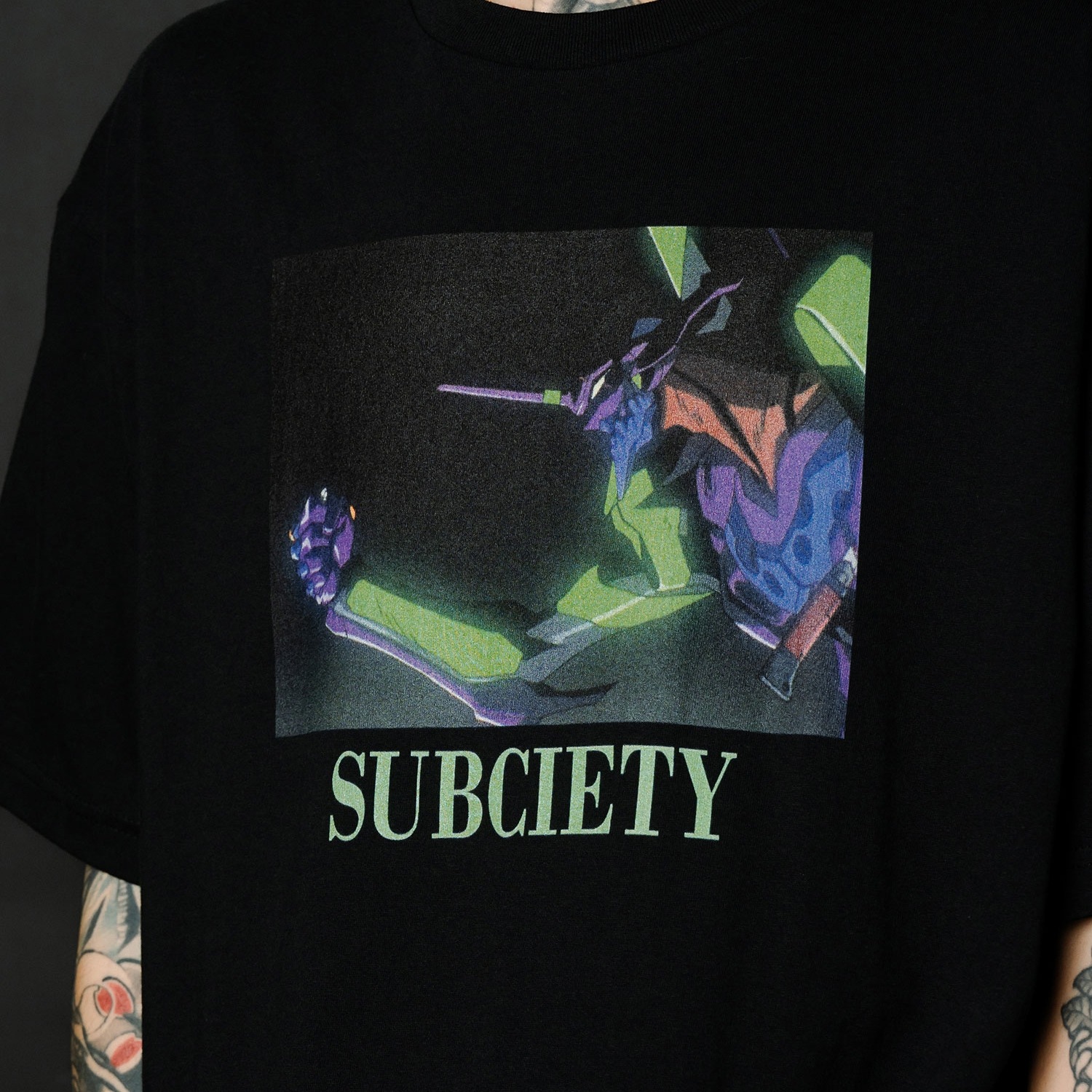 DISC10 （EVA-01 TEST TYPE & KAWORU）TEE by Subciety（BLACK）