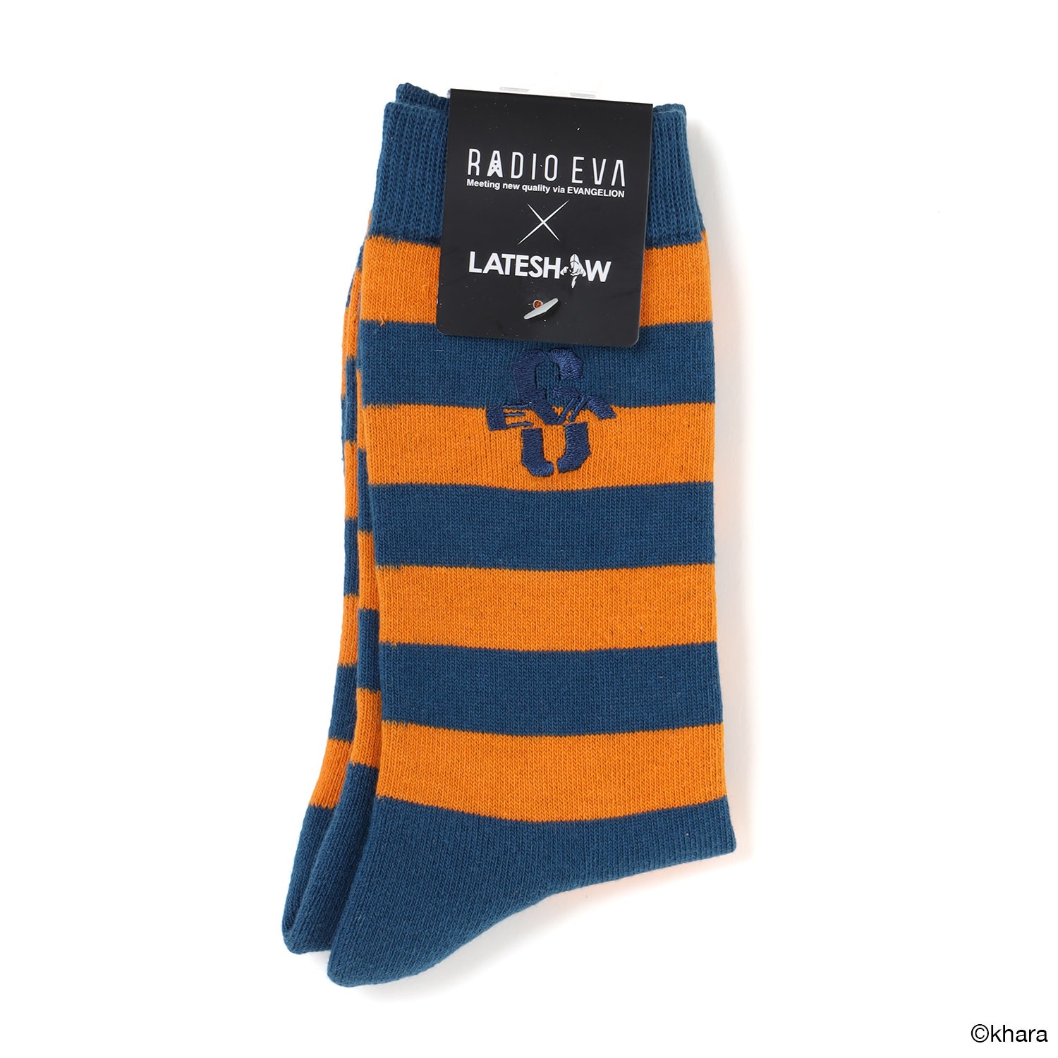 EVANGELION Border Socks by LATESHOW（NAVY）