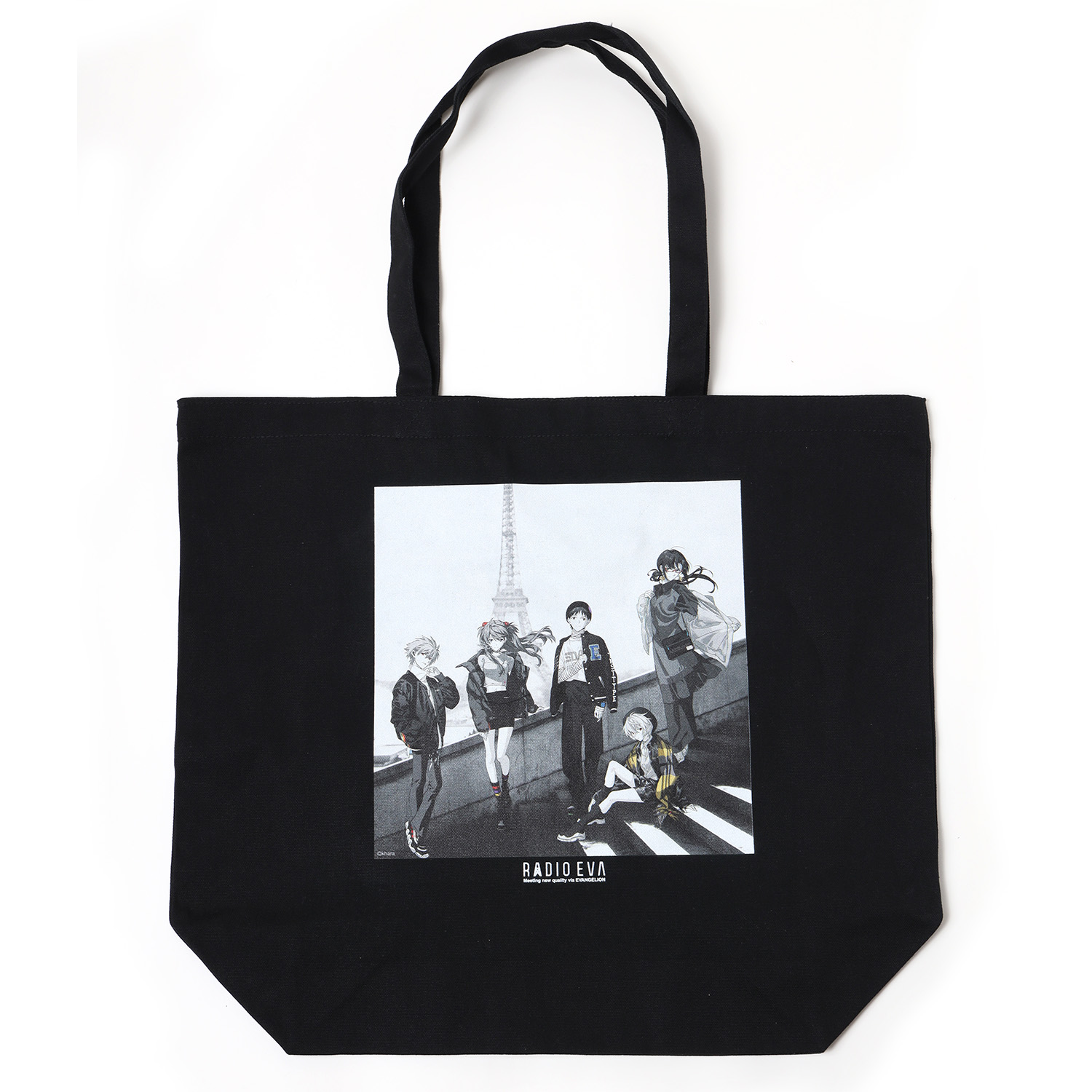 RADIO EVA Illustration Tote Bag  (Mai Yoneyama) (BLACK(MONO))