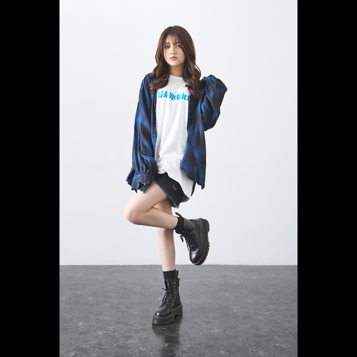 EVANGELION OMBRE CHECKED SHEER SHIRTS (RED)