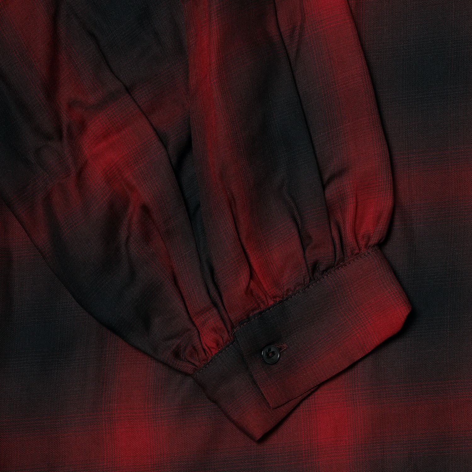 EVANGELION OMBRE CHECKED SHEER SHIRTS (RED)
