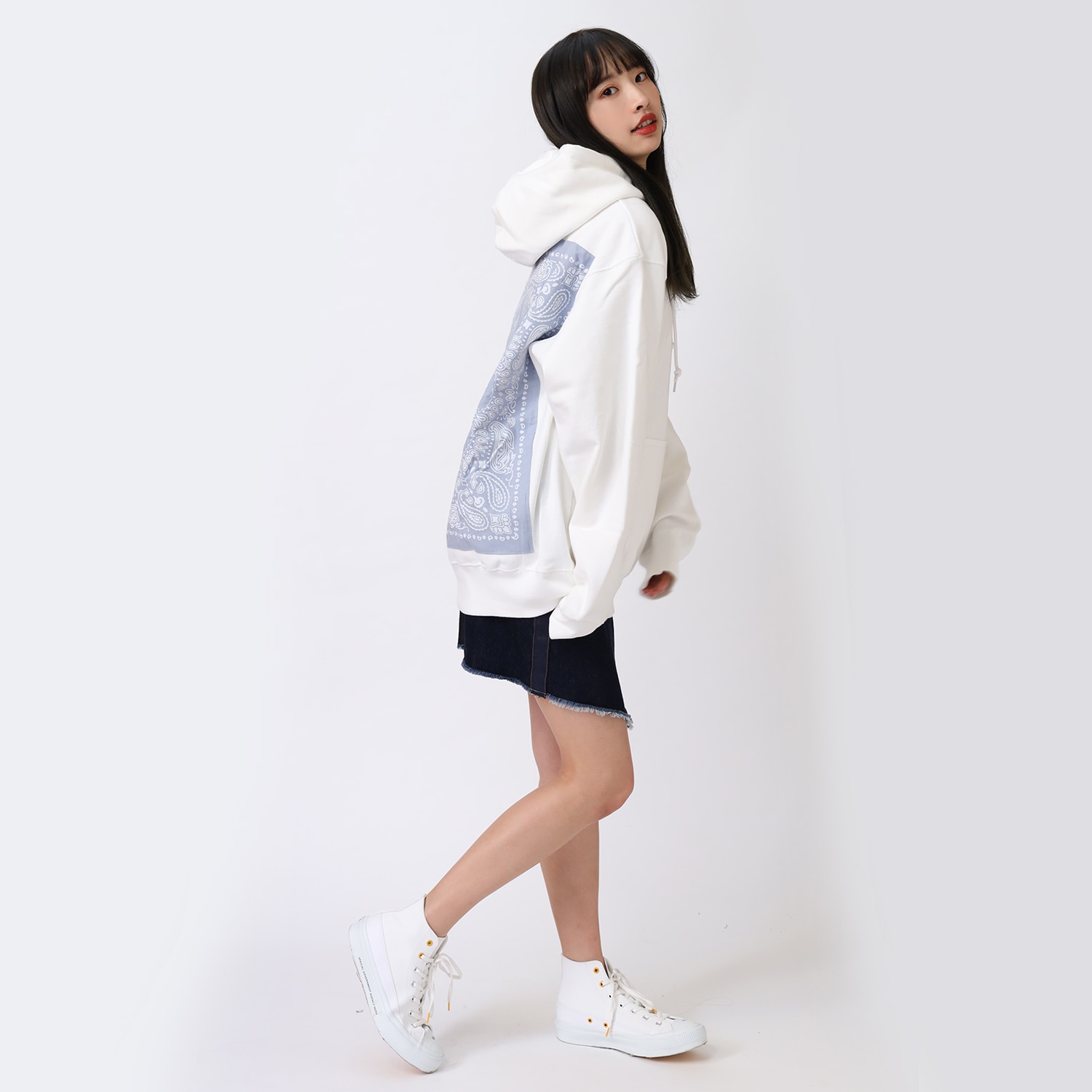EVA-01 BANDANNA PARKA (WHITE×BLUE(WILLE))