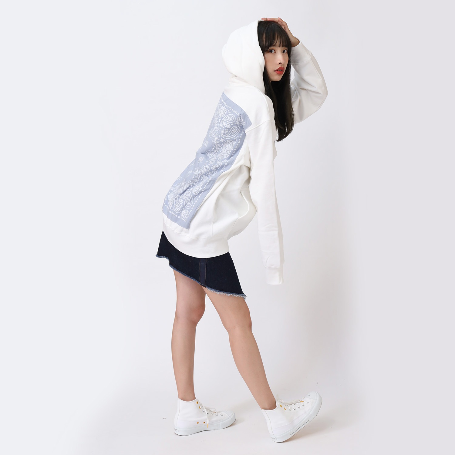 EVA-01 BANDANNA PARKA (WHITE×BLUE(WILLE))