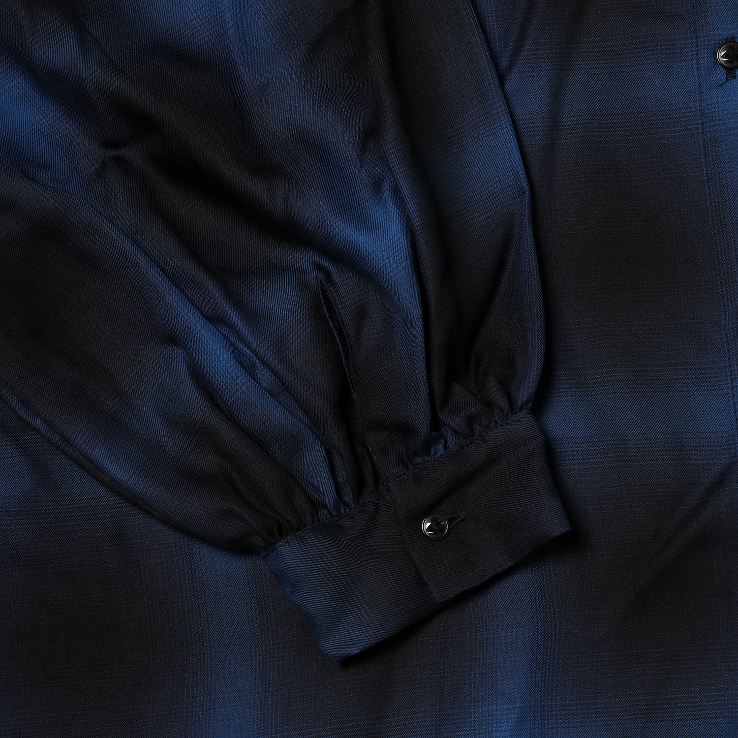 EVANGELION OMBRE CHECKED SHEER SHIRTS (BLUE)