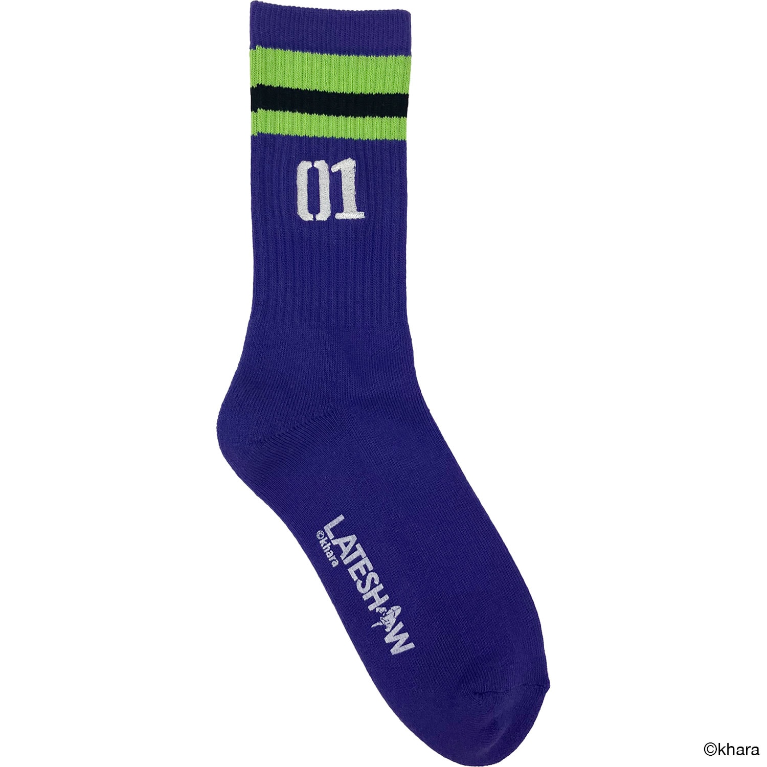 EVANGELION Line Socks by LATESHOW（PURPLE）