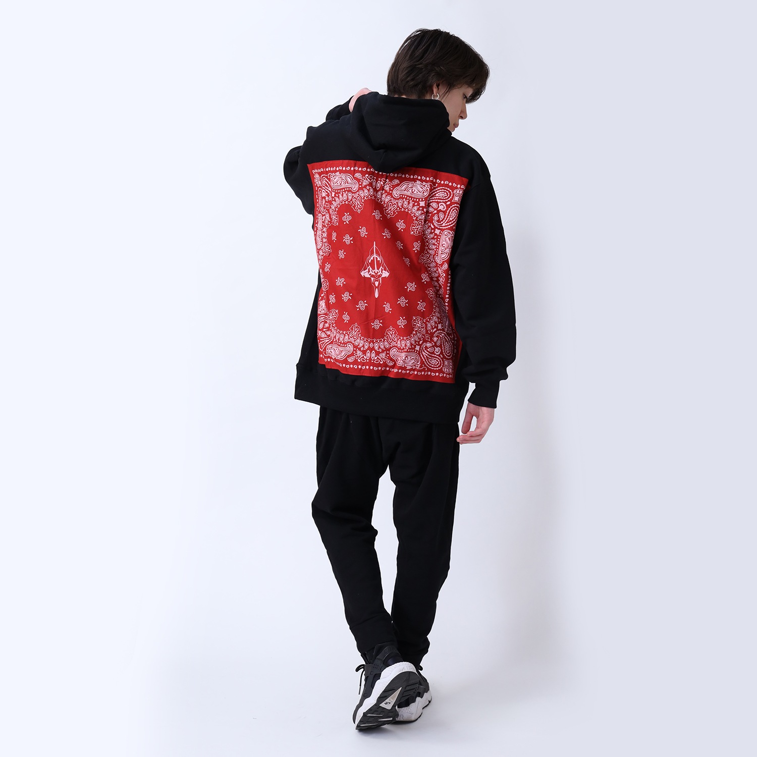 EVA-01 BANDANNA PARKA (BLACK×RED(NERV))