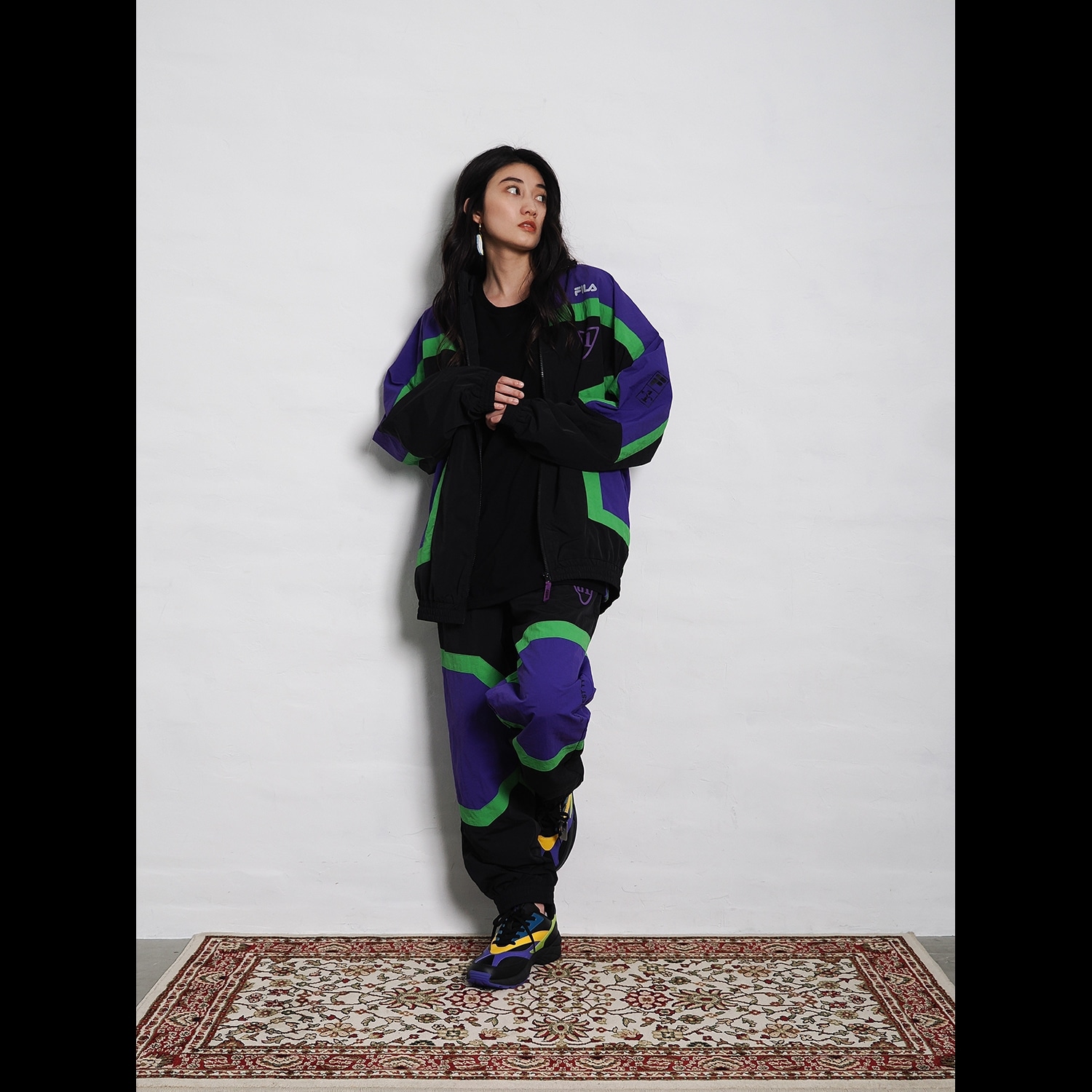 FILA TRACK PANTS EVANGELION LIMITED（EVA-01（BLACK））