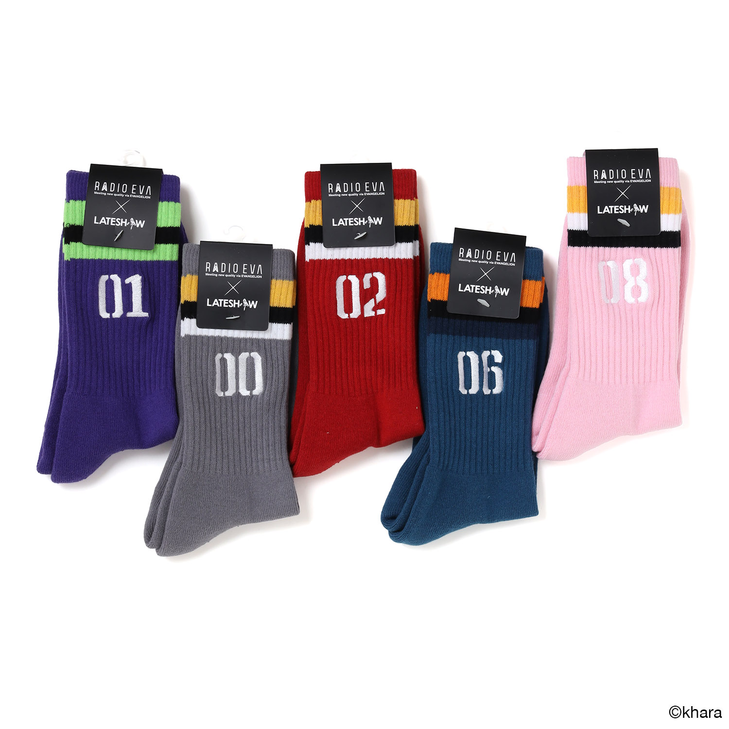 EVANGELION Line Socks by LATESHOW（RED）