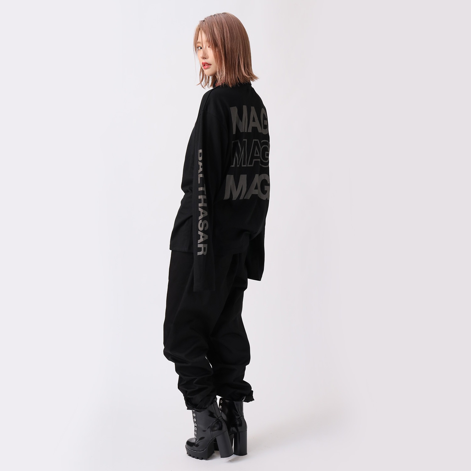 NEW MAGI SYSTEM Roll Neck Cutsew (BLACK)