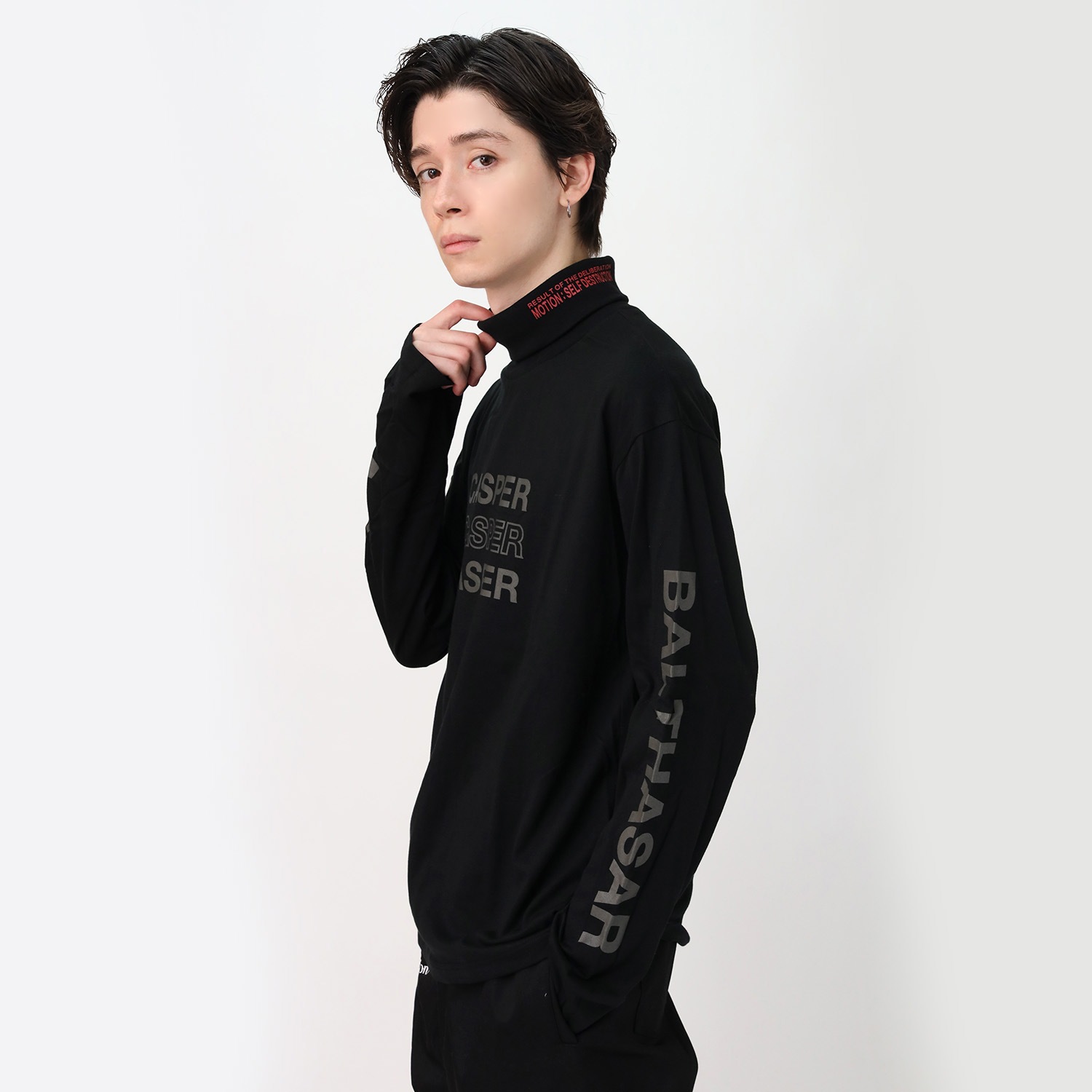 NEW MAGI SYSTEM Roll Neck Cutsew (BLACK)