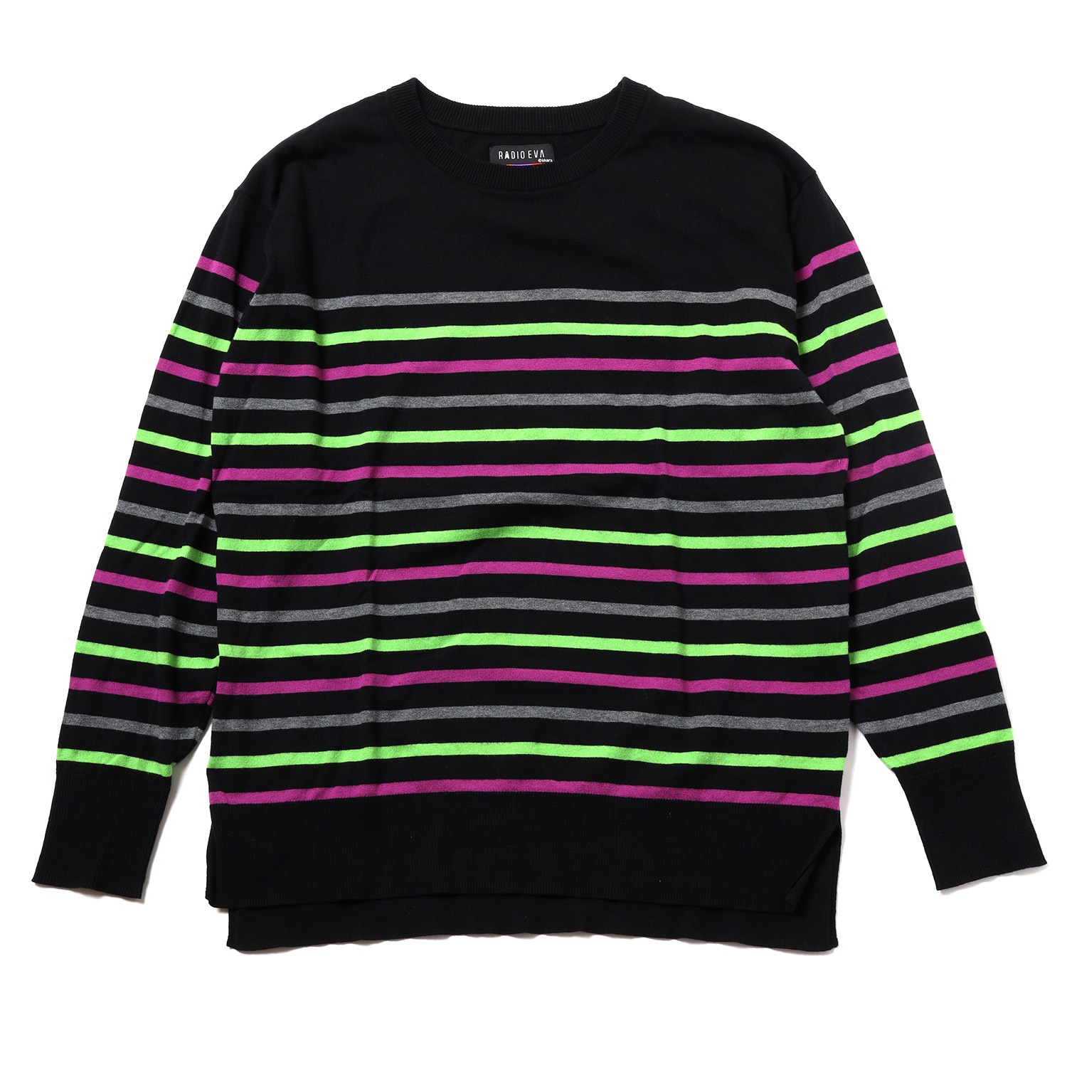 EVANGELION BORDER KNIT (GRAY×GREEN×PURPLE)