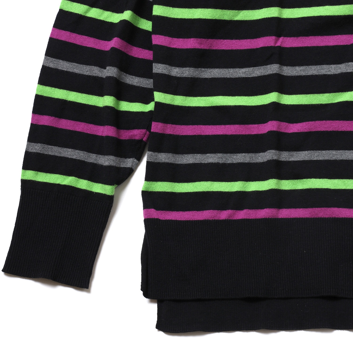 EVANGELION BORDER KNIT (GRAY×GREEN×PURPLE)