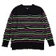 EVANGELION BORDER KNIT (GRAY×GREEN×PURPLE)