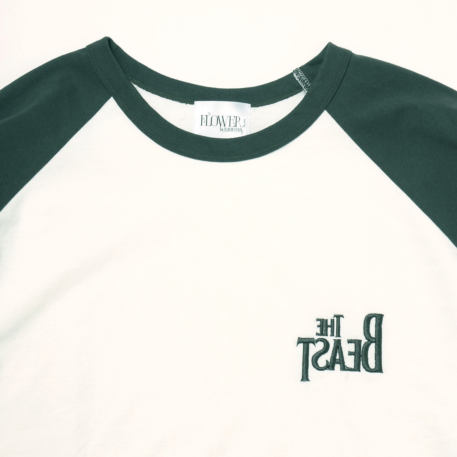 THE BEAST Embroidery Raglan Cutsew (GREEN)