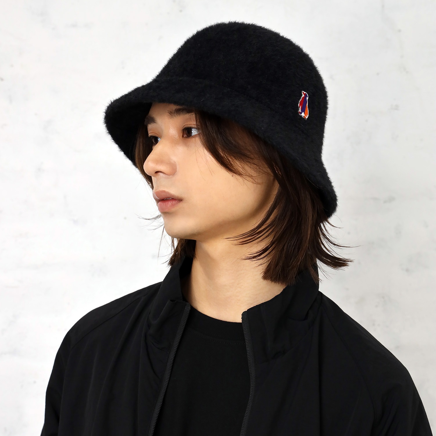 EVANGELION Shaggy Bucket Hat (BLACK)