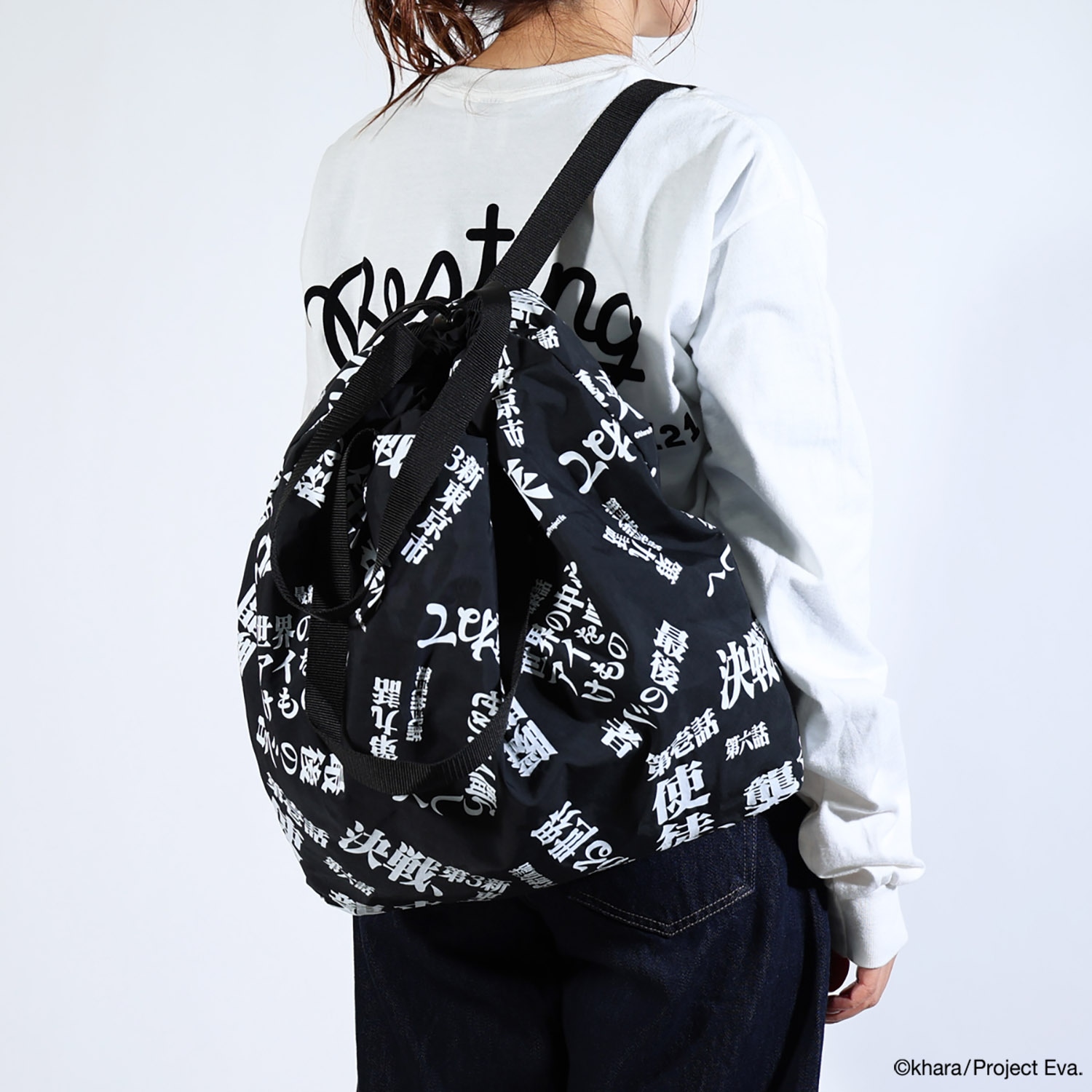 EVANGELION LOGOTYPE 4NK KNAPSACK by JAM HOME MADE（BLACK）