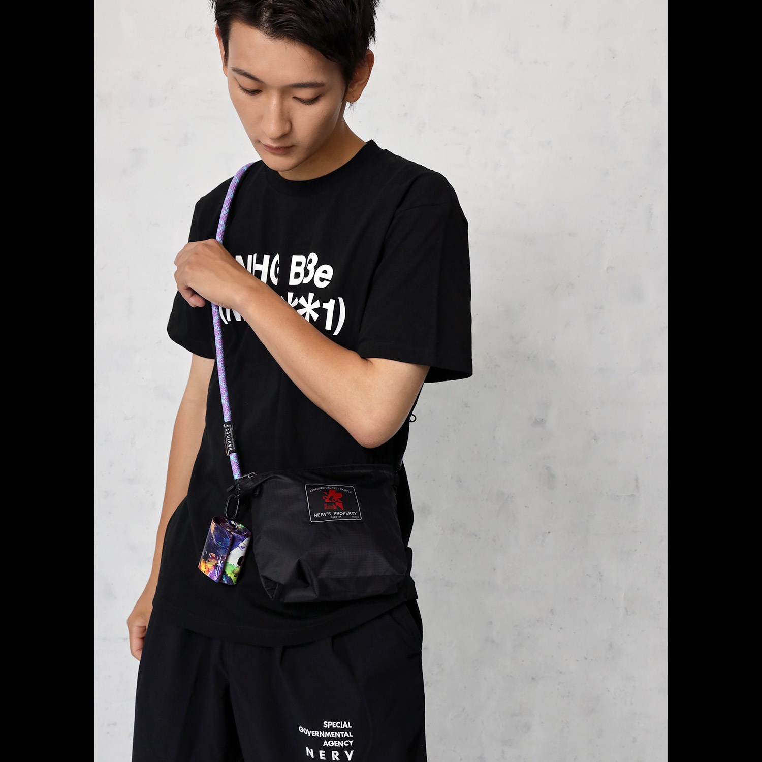 EVANGELION Ripstop Sacoche (BLACK(NERV))