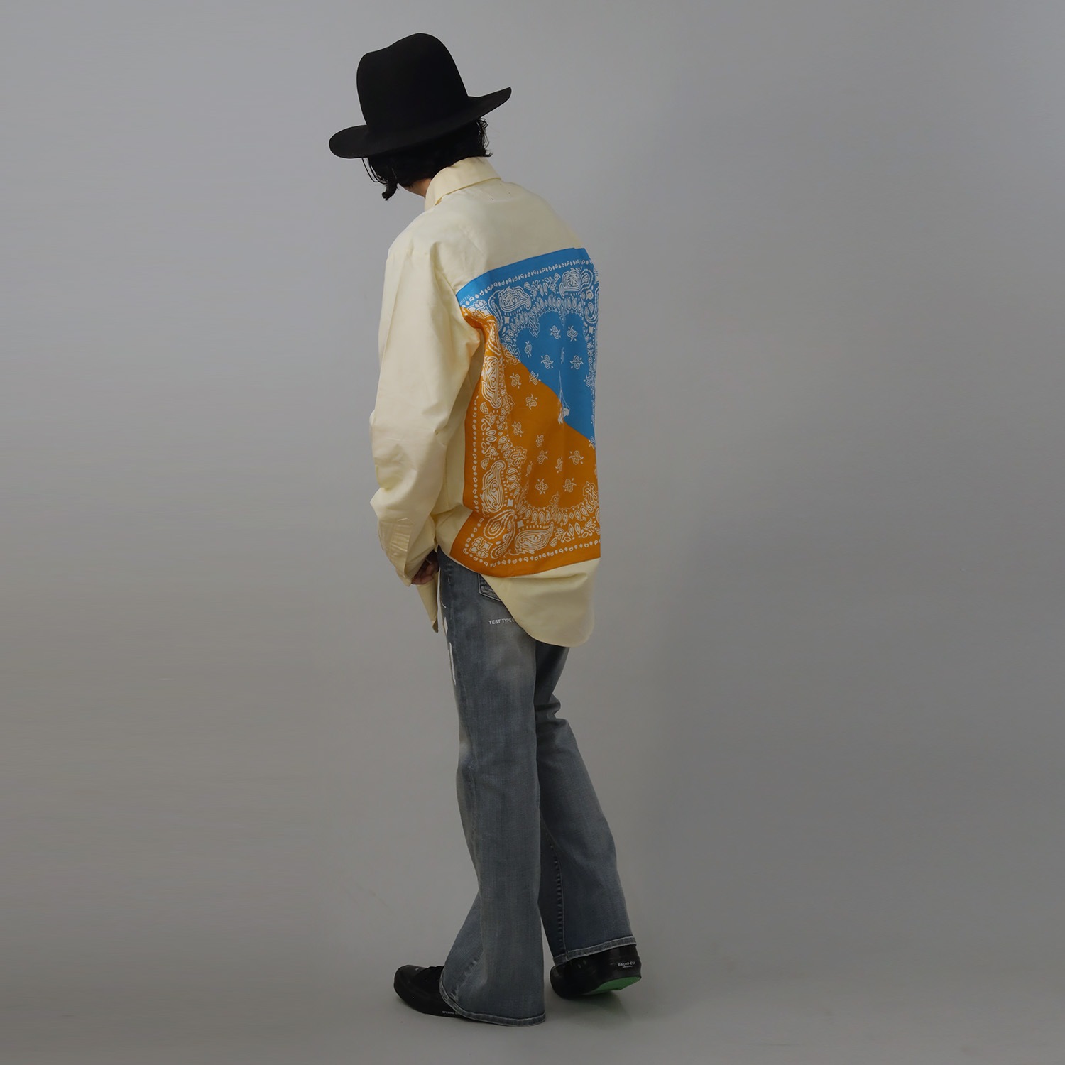 EVA-01 PAISLEYS 2TONE BANDANNA SHIRTS (NAVY)