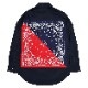 EVA-01 PAISLEYS 2TONE BANDANNA SHIRTS (NAVY)