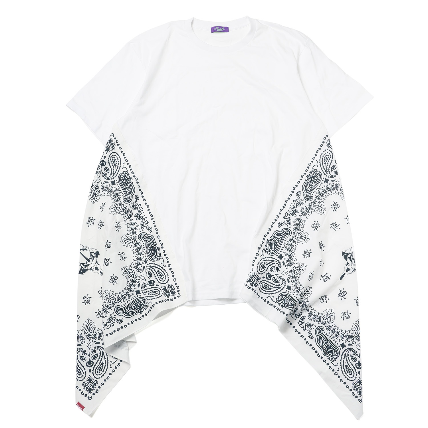 EVA-01 PAISLEYS BANDANNA BIG T-Shirt (WHITE)