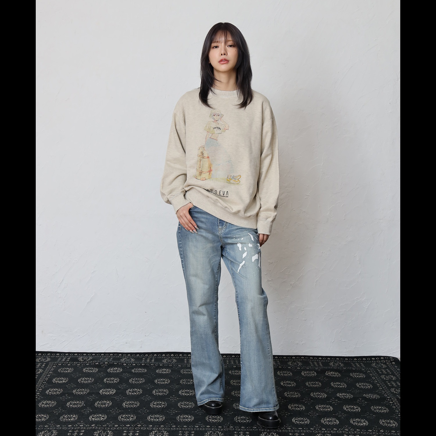 VINTAGE ILLUSTRATION Mottled Sweat（REI）