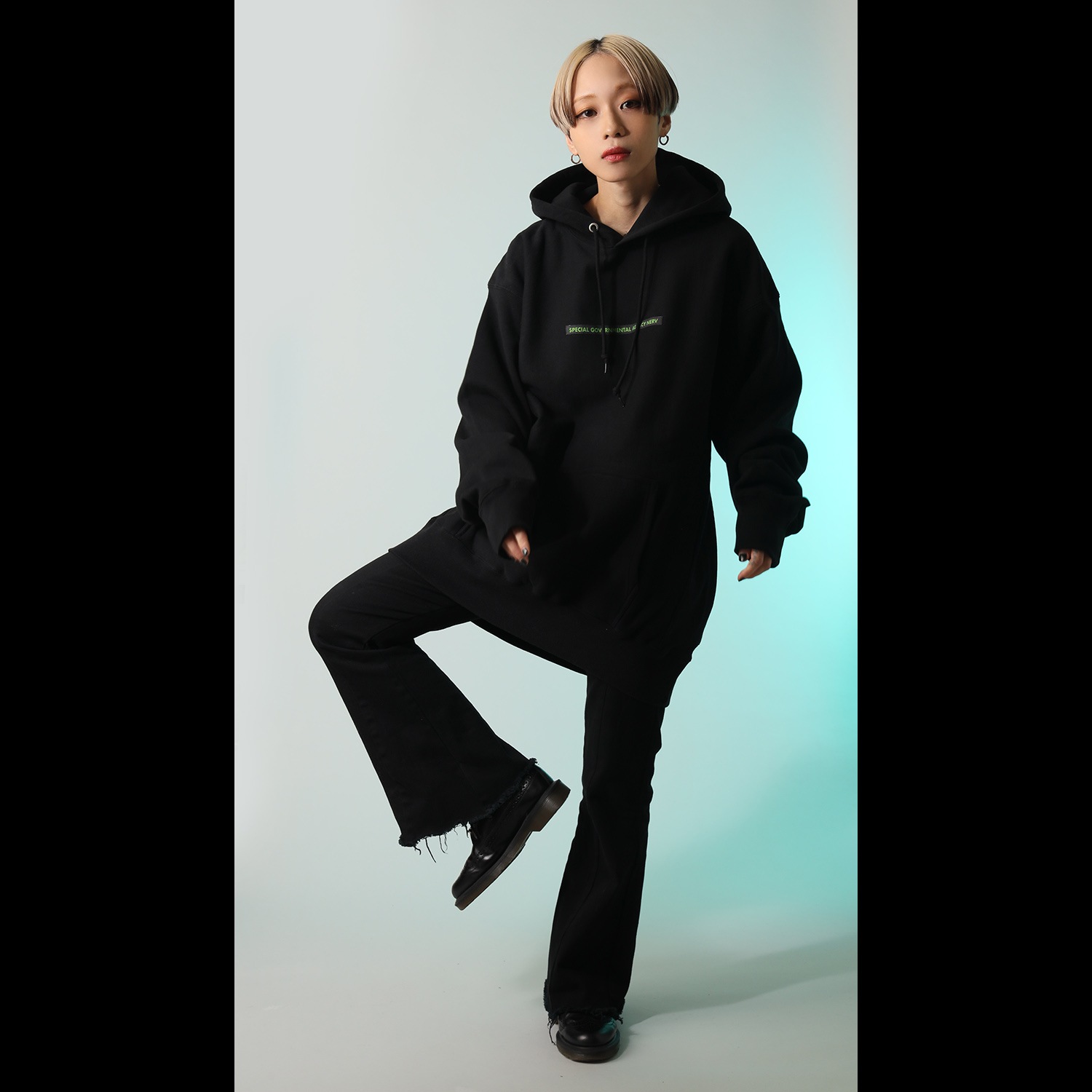 EVA-01 BANDANNA PARKA (BLACK×GREEN)