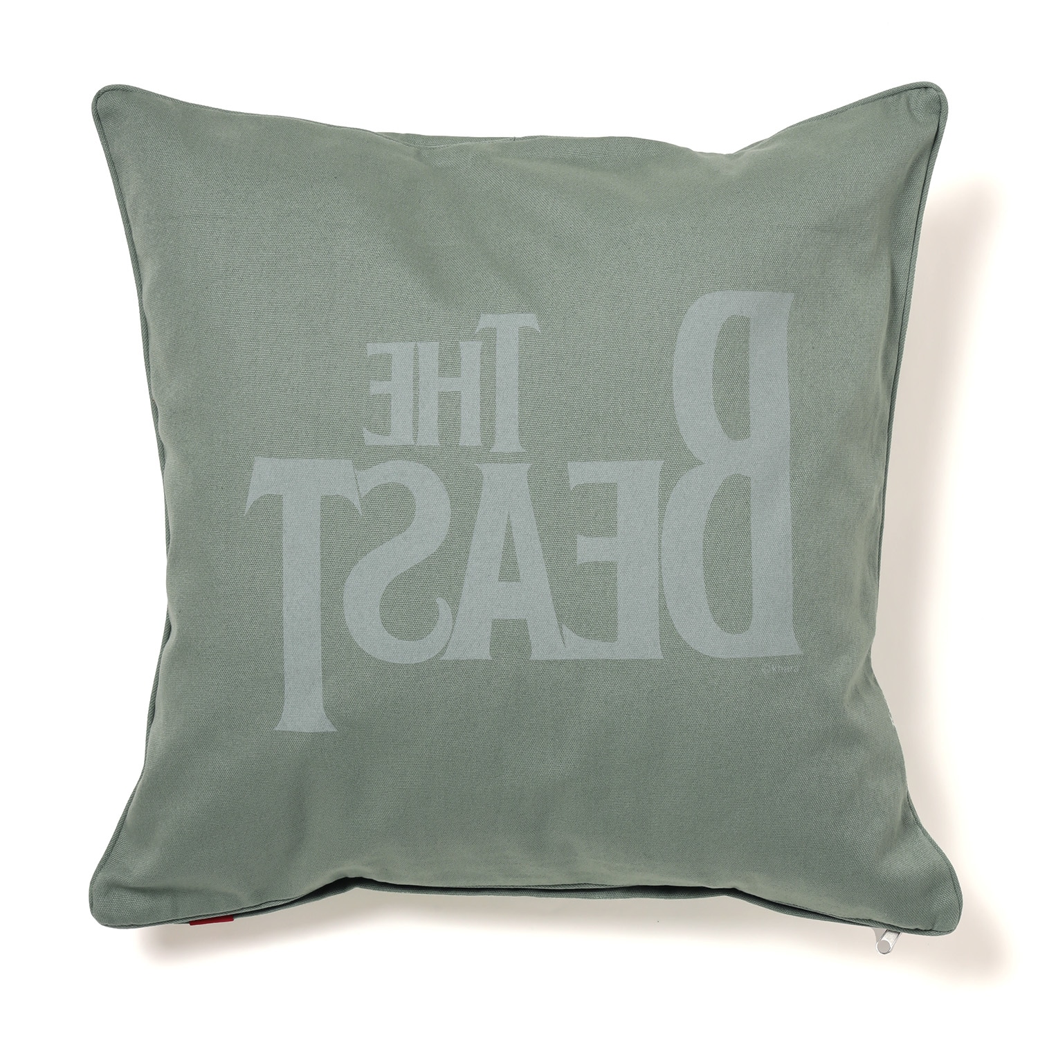 THE BEAST CANVAS SQUARE CUSHION COVER (GREEN)