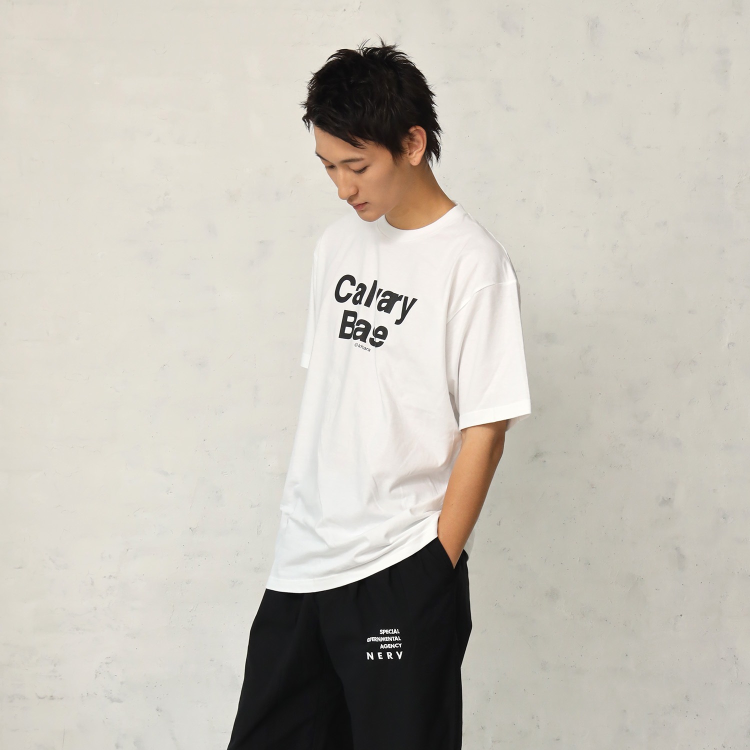 EVANGELION LETTER T-Shirt (WHITE(KREDIT))