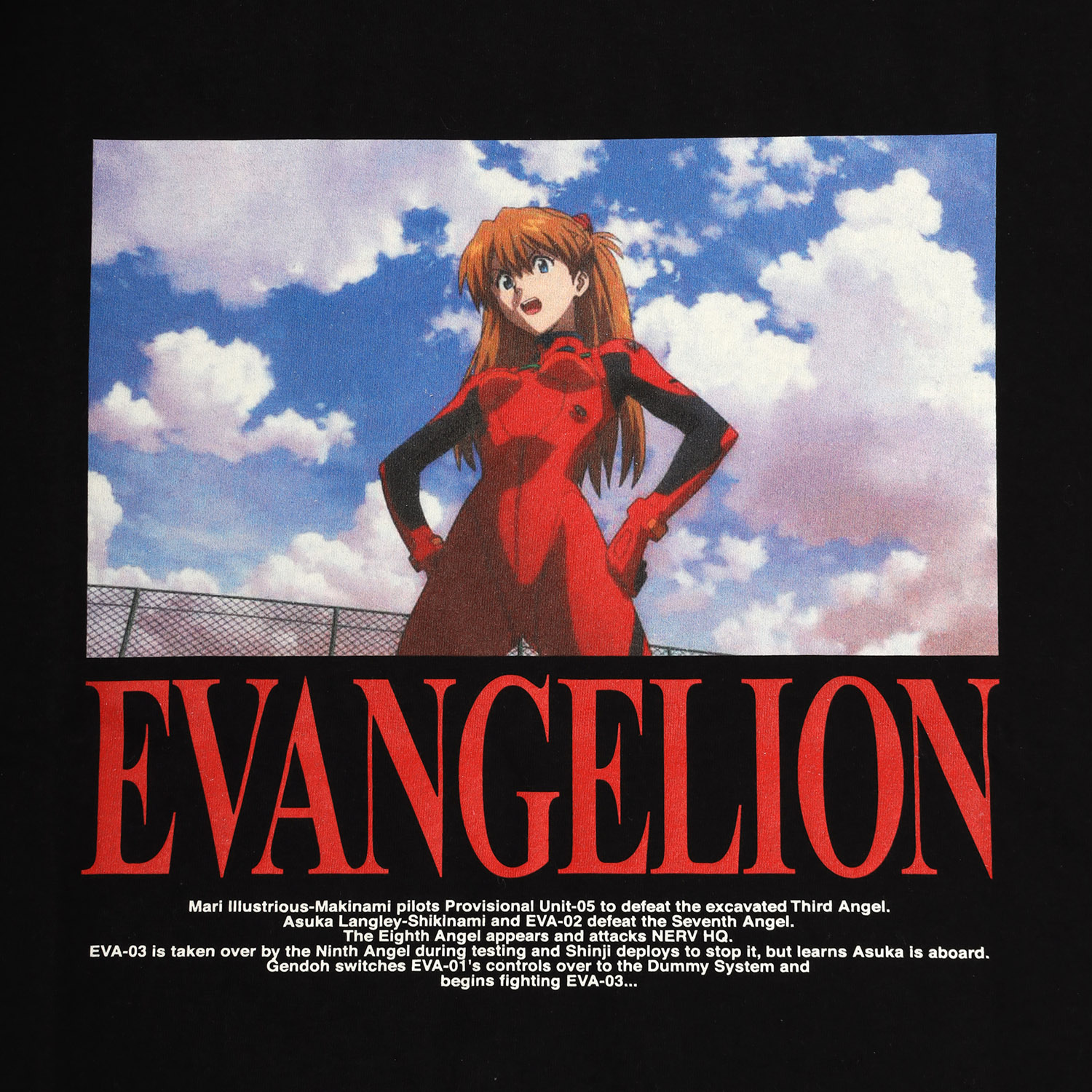 EVANGELION MOVIE GRAPHIC T-Shirt by FRUIT OF THE LOOM（BLACK）